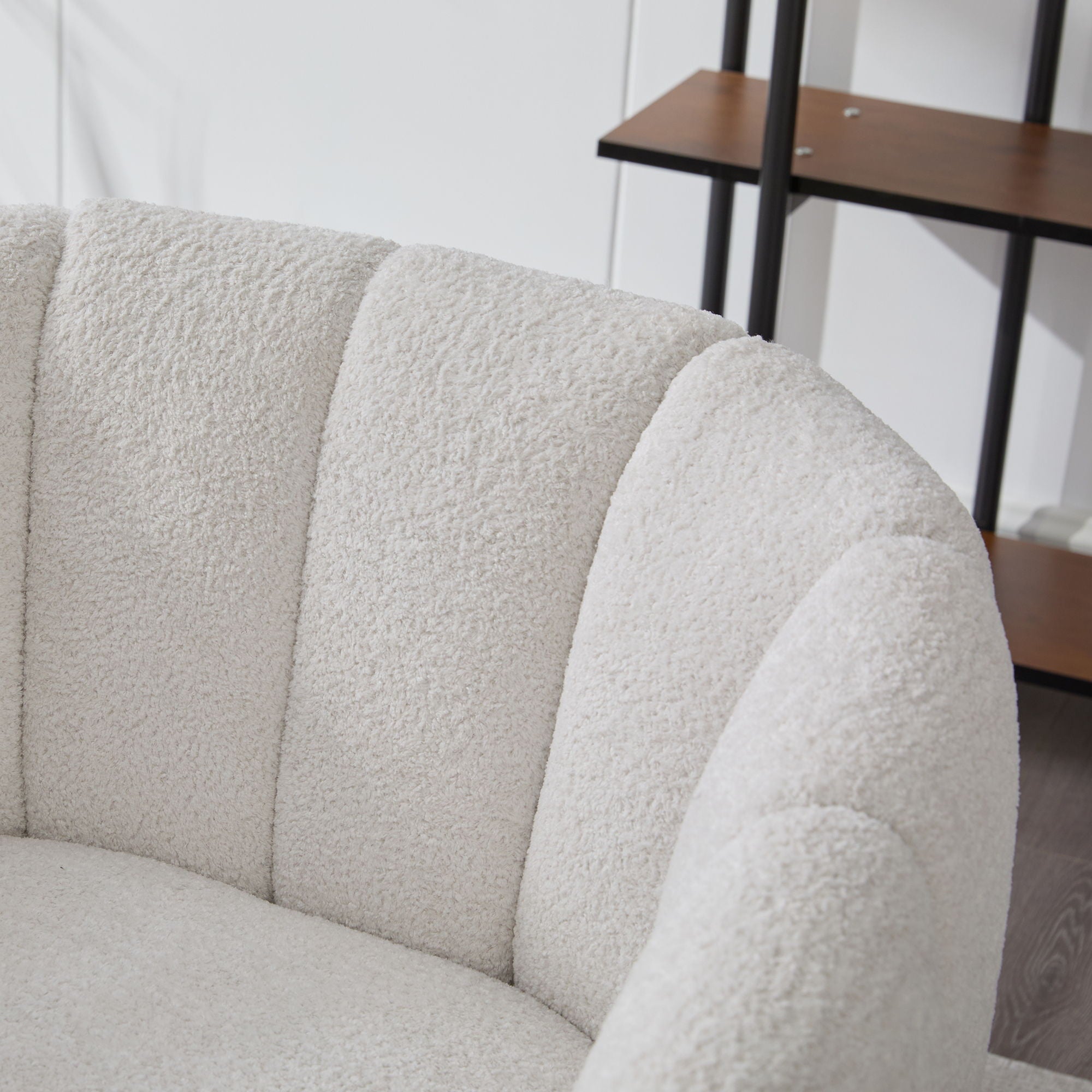 3 Piece Small Living Room Furniture Set, Sofa Loveseat & 2 Armchairs - Ivory