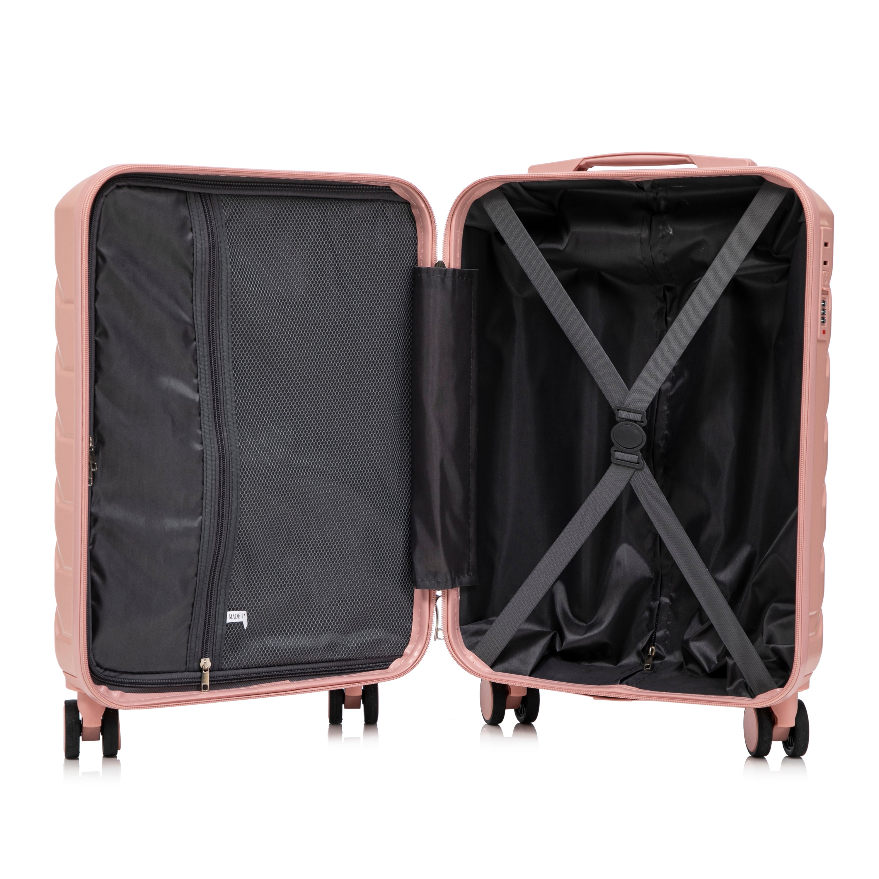 2-Piece ABS Spinner Wheel Luggage Set with Combination Lock