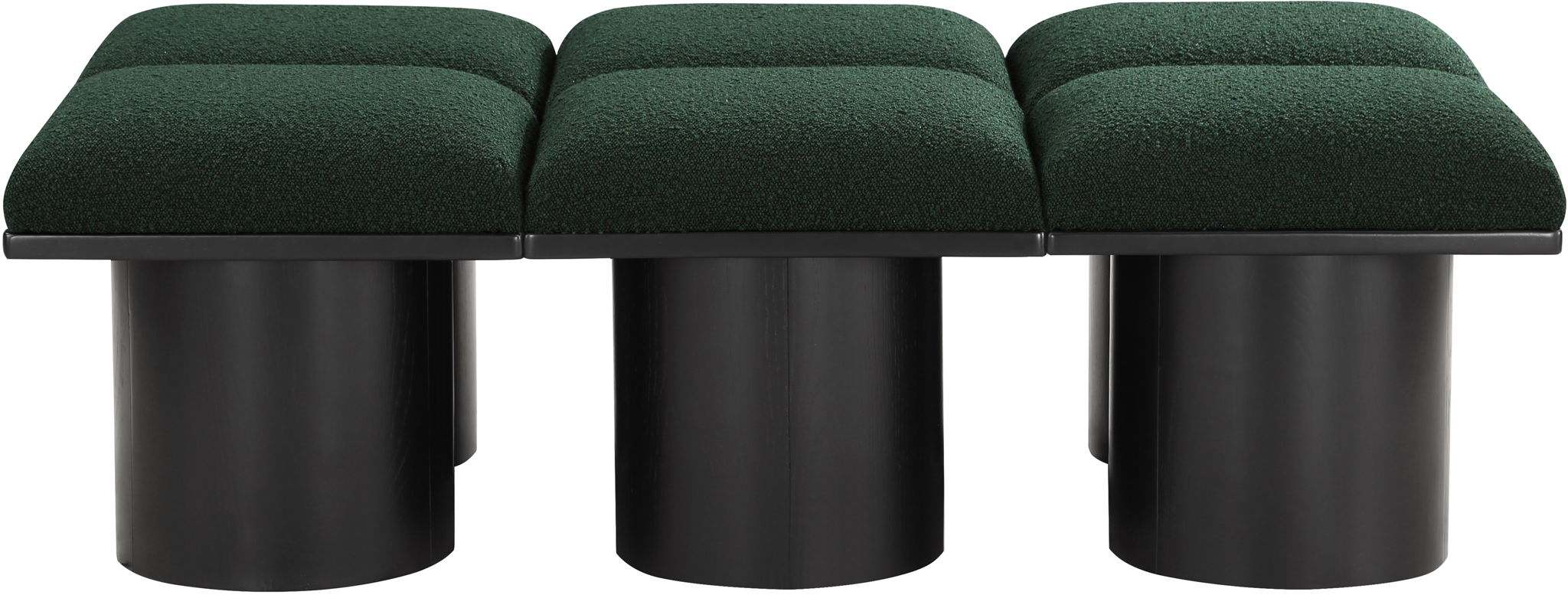 Pavilion - 6 Piece Modular Bench With Black Base