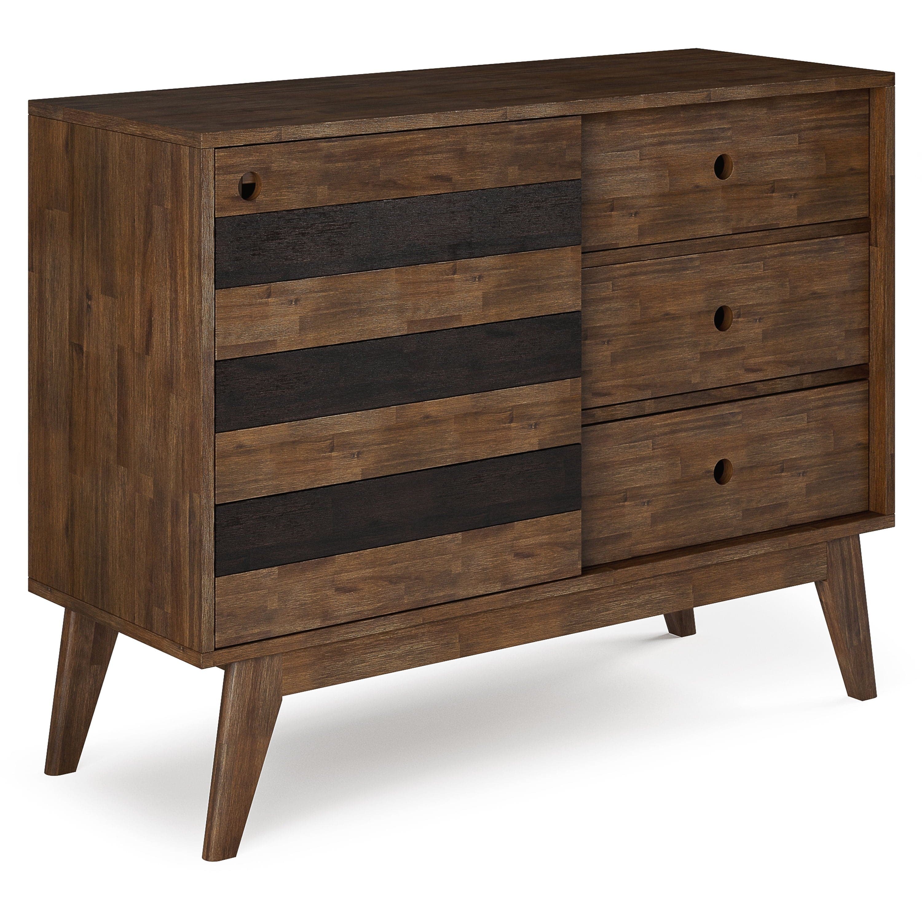 Clarkson - Medium Storage - Rustic Natural Aged Brown - Best Buy Furniture
