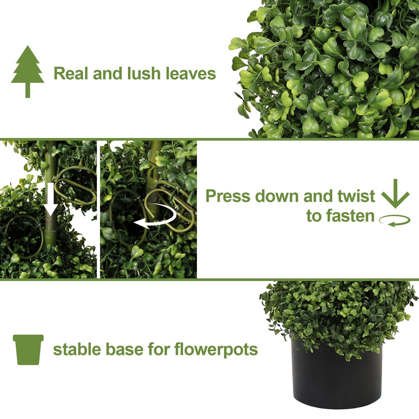 7FT Spiral Topiary Trees Artificial Outdoor Faux Boxwood Plants
