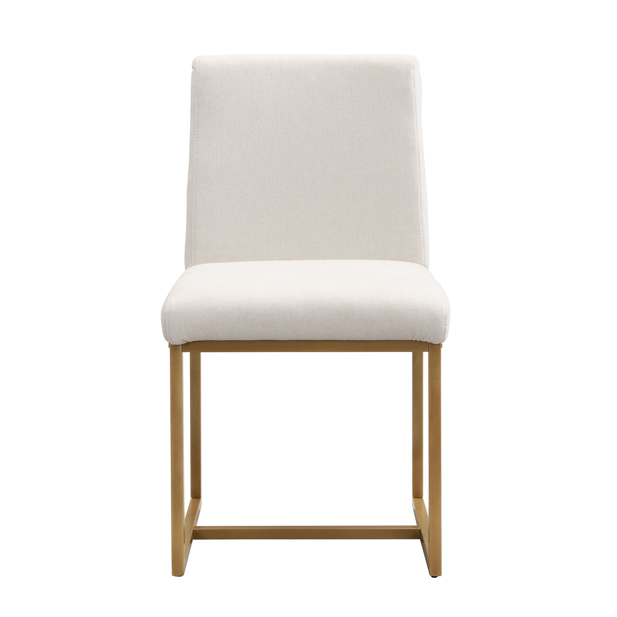 Modern Dining Table Set For 6 Faux Marble Kitchen Table Set With 6 Upholstered Dining Chairs, 7 Piece - White / Golden
