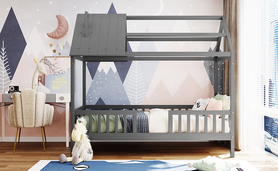 House Bed With Fence