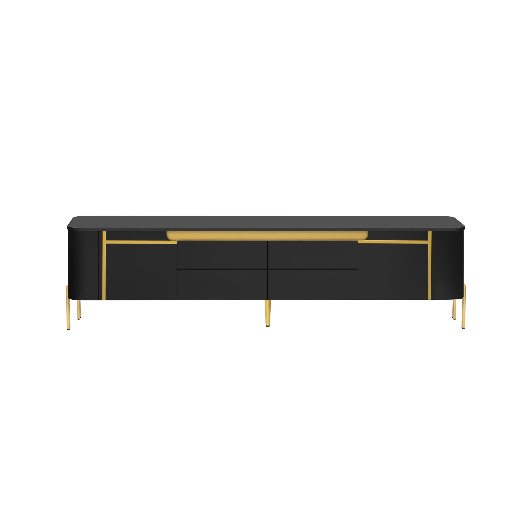 TV Stand For TVs Up To 80" With 4 Drawers And 2 Spacious Cabinets