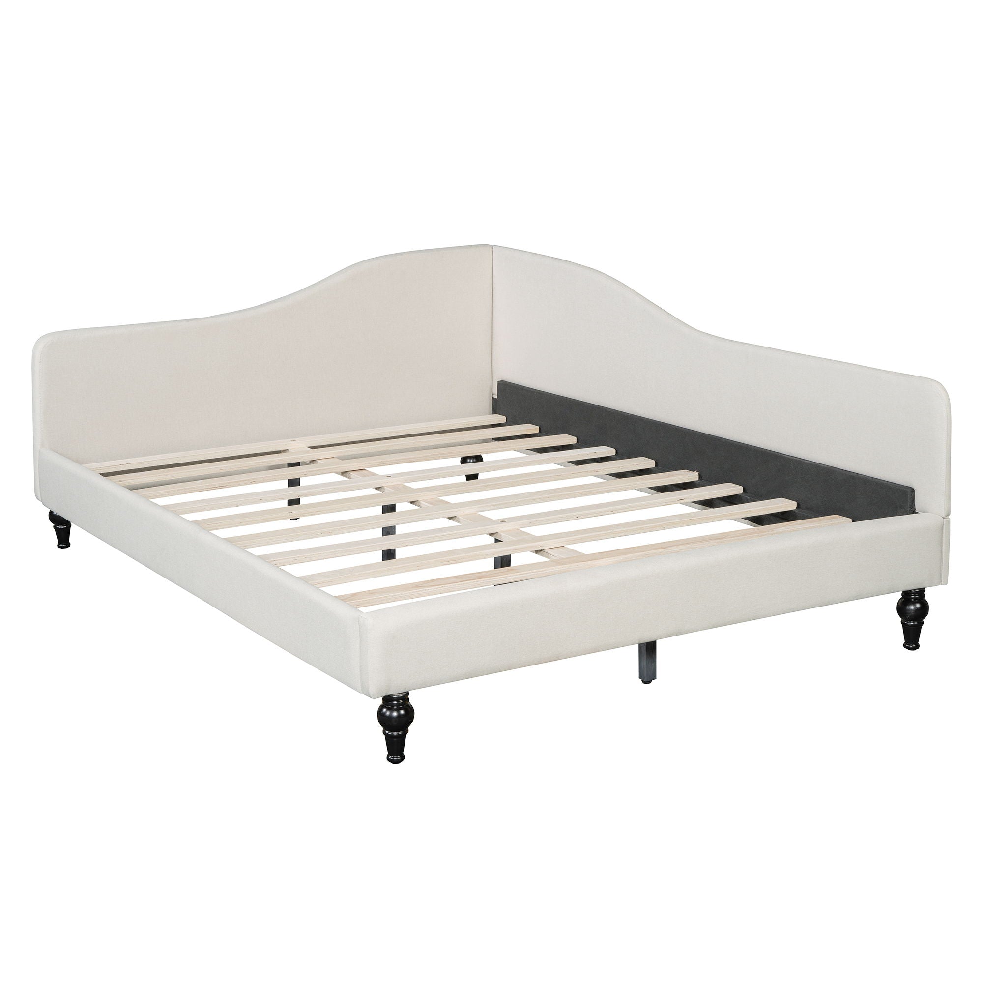 Modern L Shaped Linen Daybed With Legs