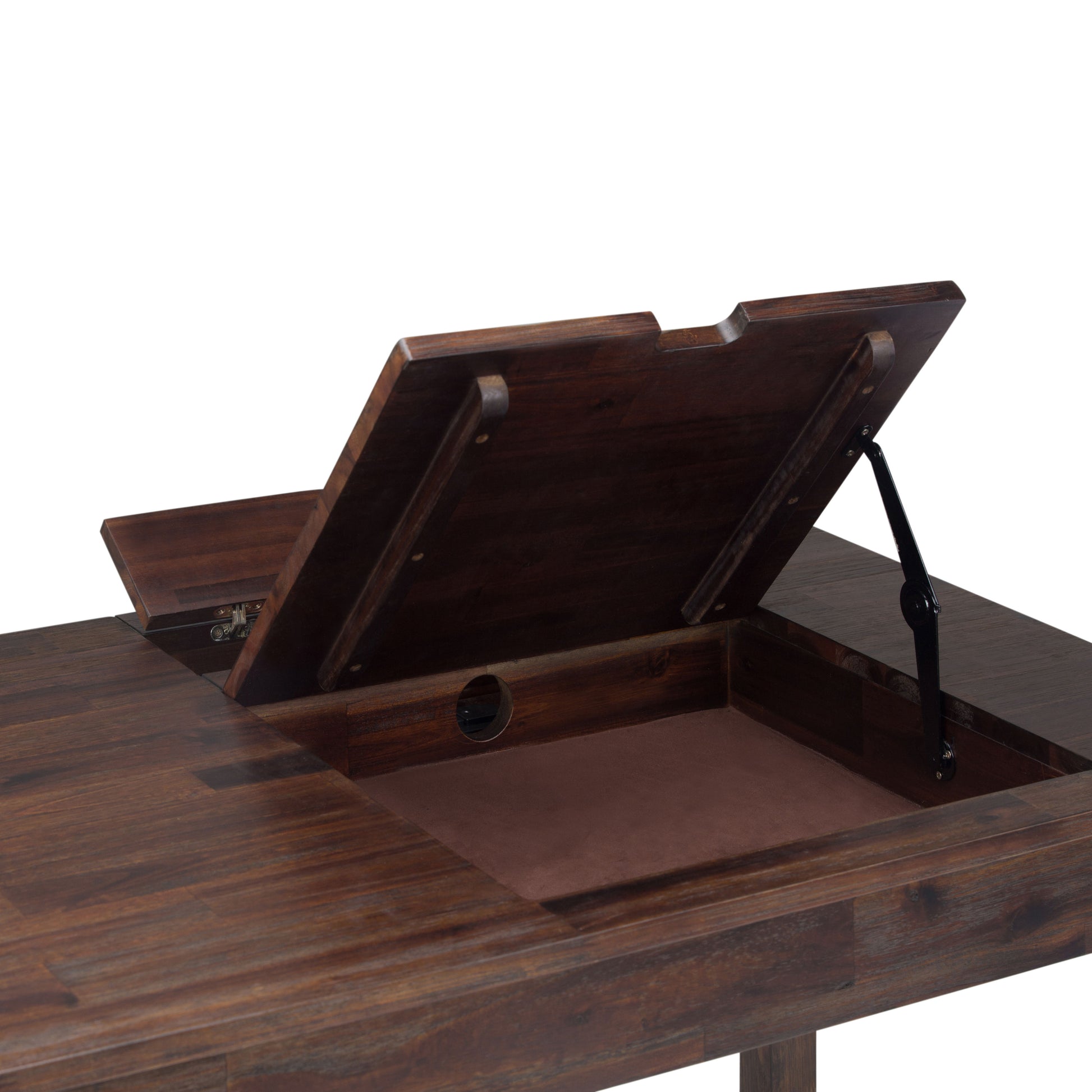 Monroe - Desk - Distressed Charcoal Brown - Best Buy Furniture