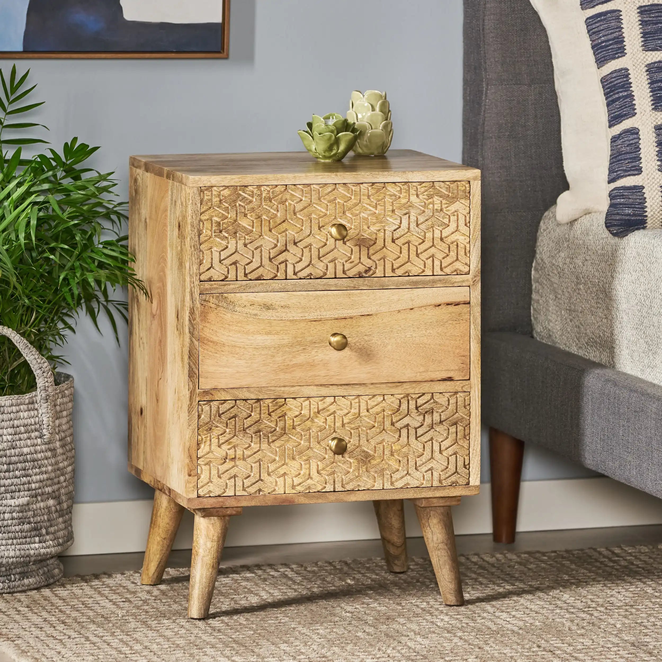 Jule Natural Wood Nightstand