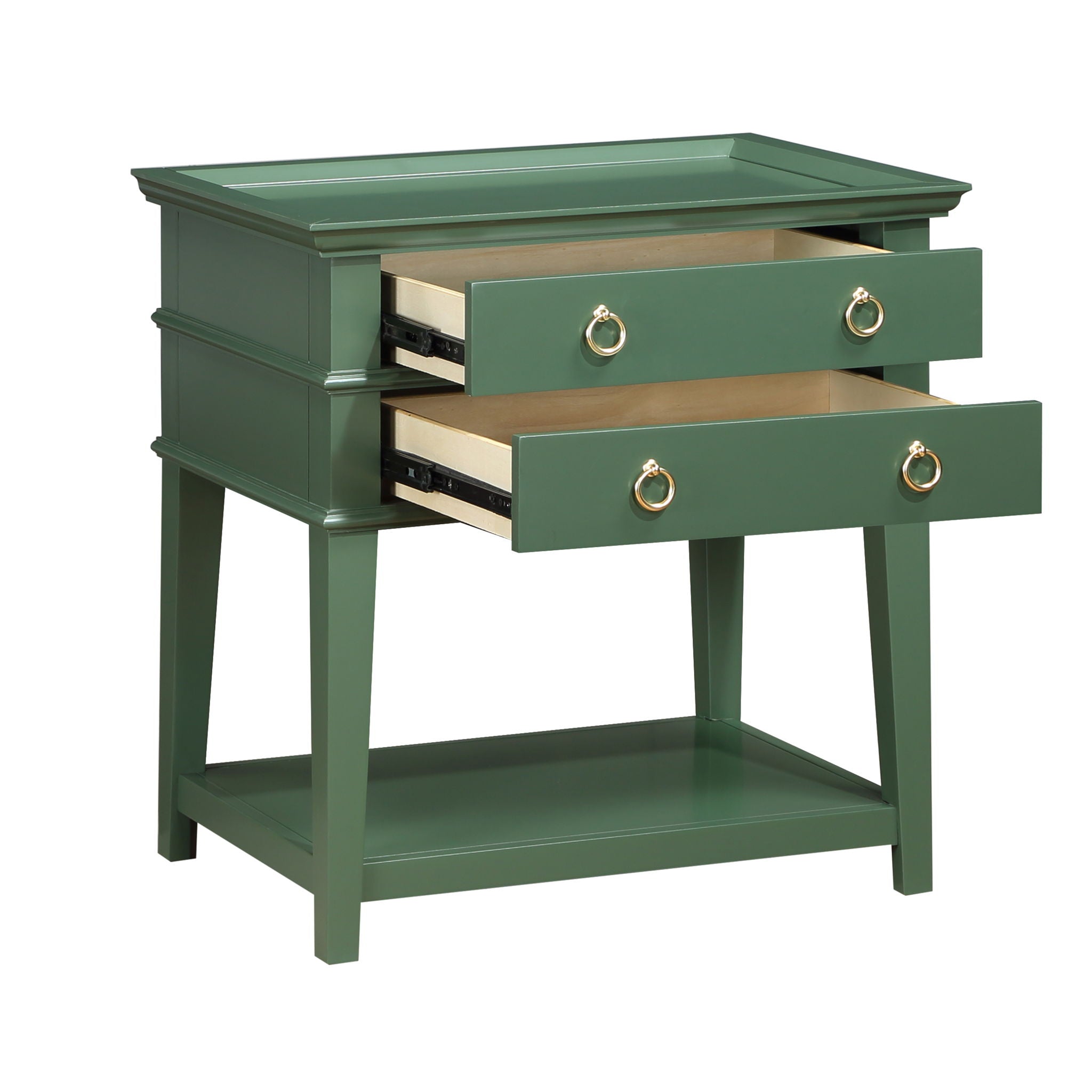 Carmona - 2 Drawer Tray Top Nightstand Pulls