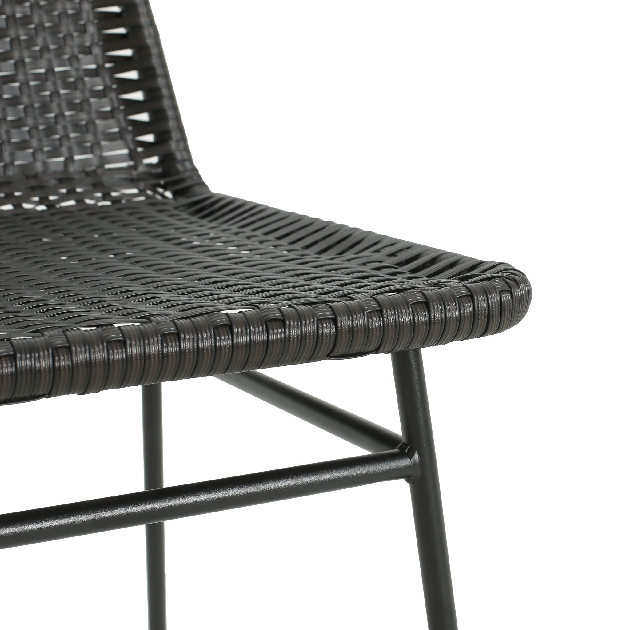 Aluminum And Rattan Chat Set, Outdoor Patio Set Includes Rattan Dining Chair Set Of 2 And C Shaped Side Table - Dark Brown - Best Buy Furniture
