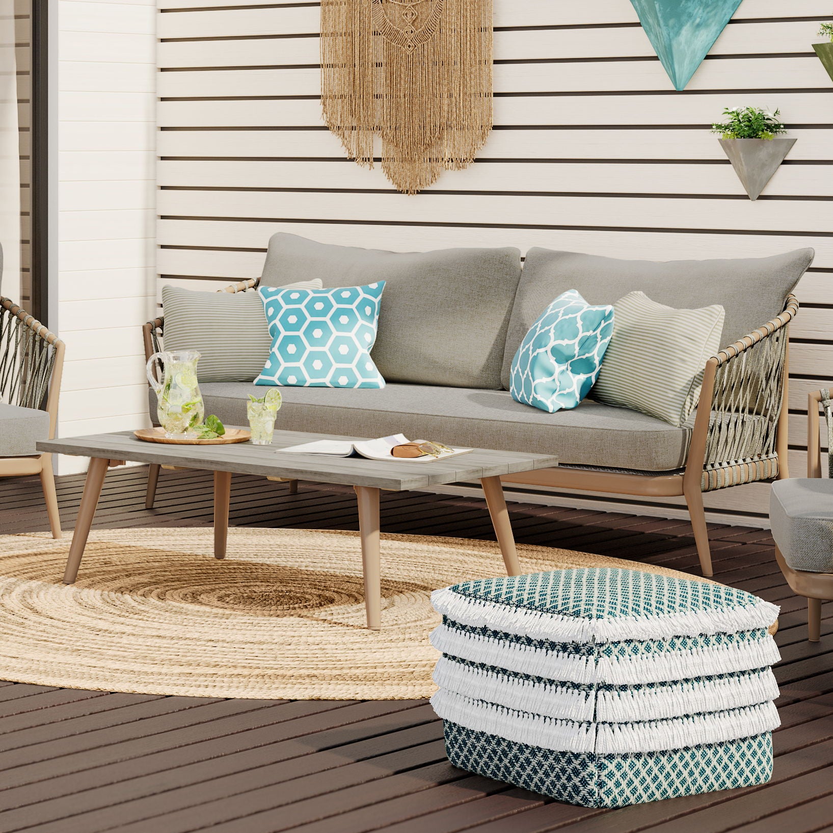 Belize - Outdoor Sofa - Sand Drift - Best Buy Furniture