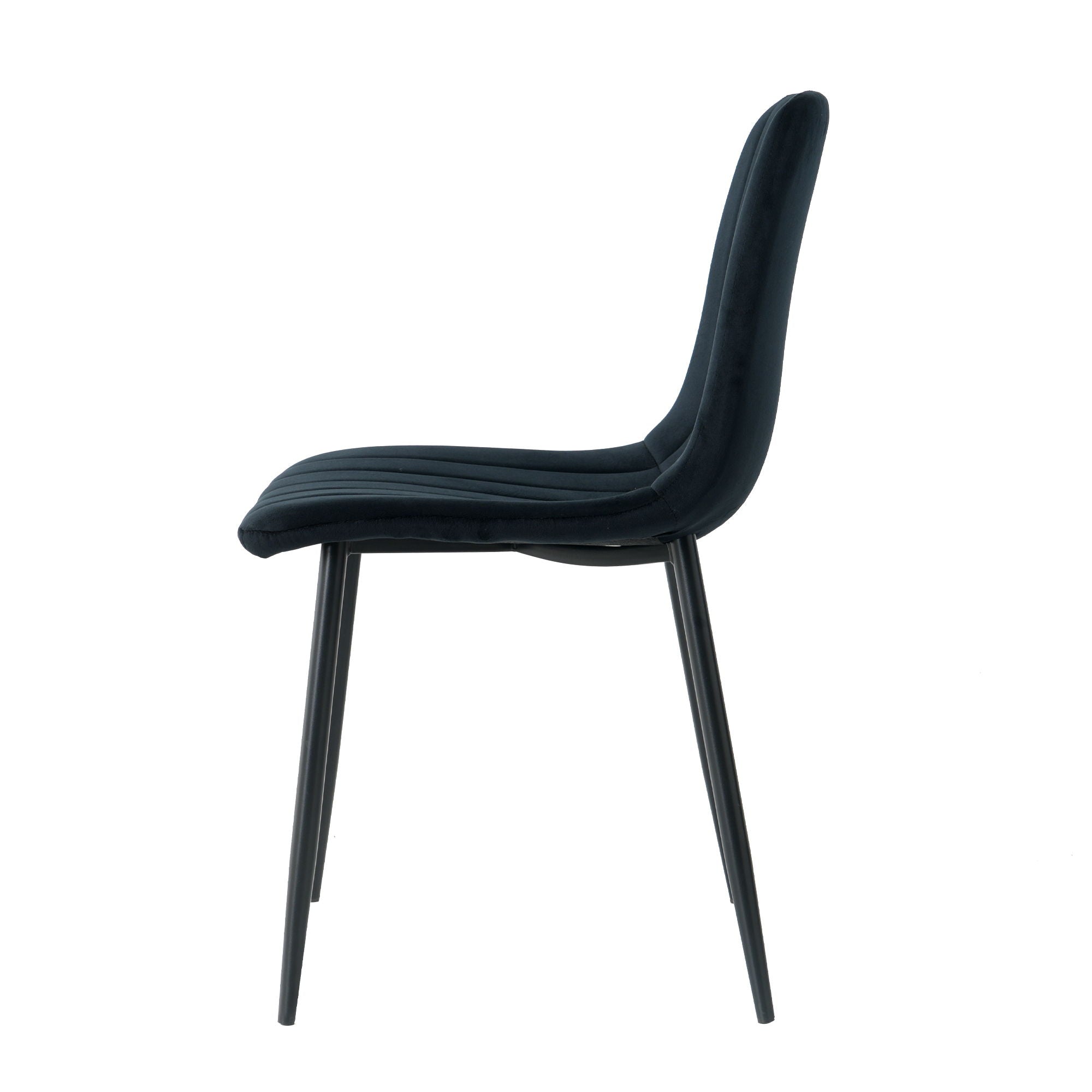 Dining Chair, Modern Kitchen Dining Chair With Cushion Back, Upholstered Side Chair With Coated Metal Legs, Family Kitchen Dining Room And Living Room
