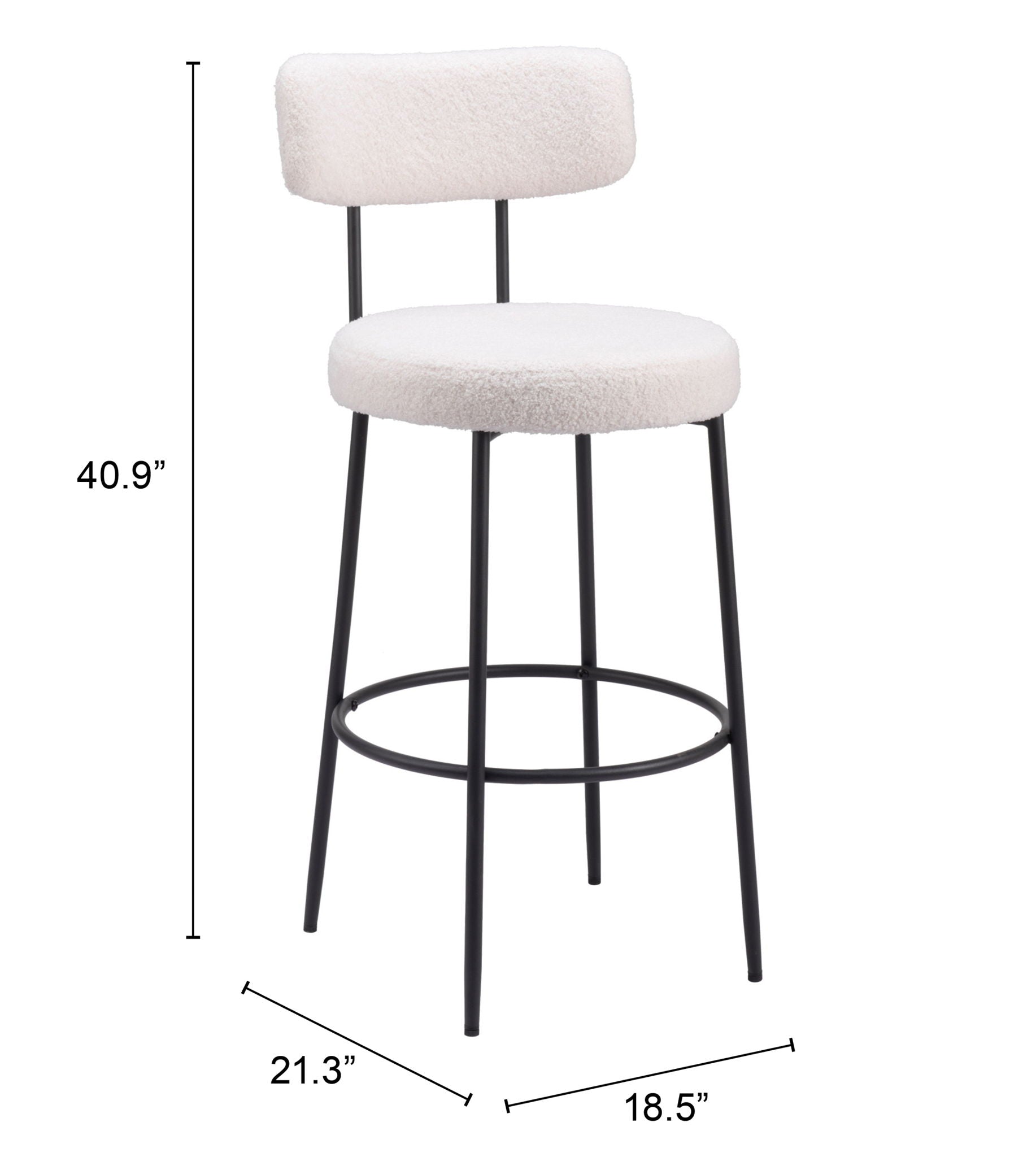 Blanca - Barstool (Set of 2) - Ivory
