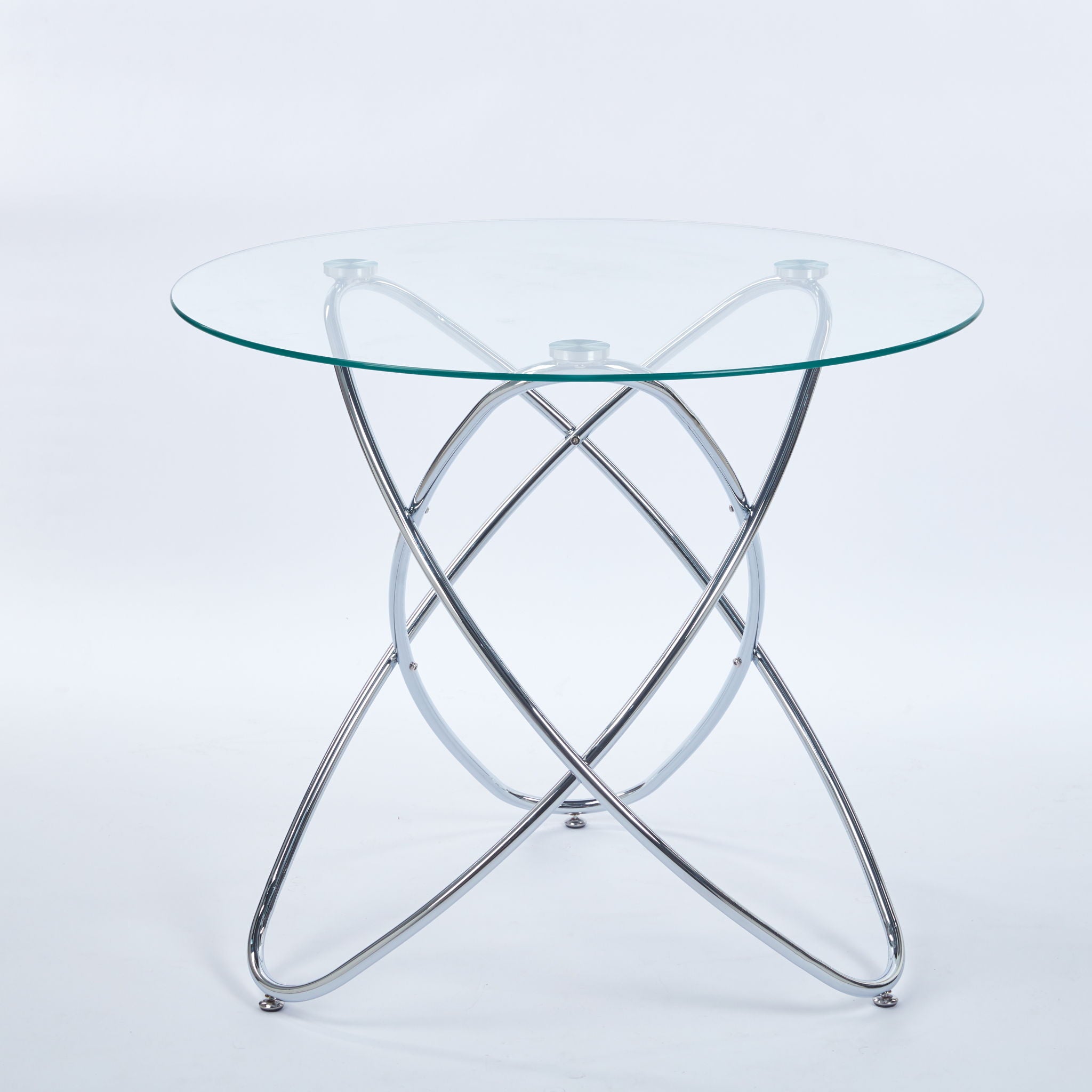 Metal Leg Dining Table With Tempered Glass Top - Best Buy Furniture
