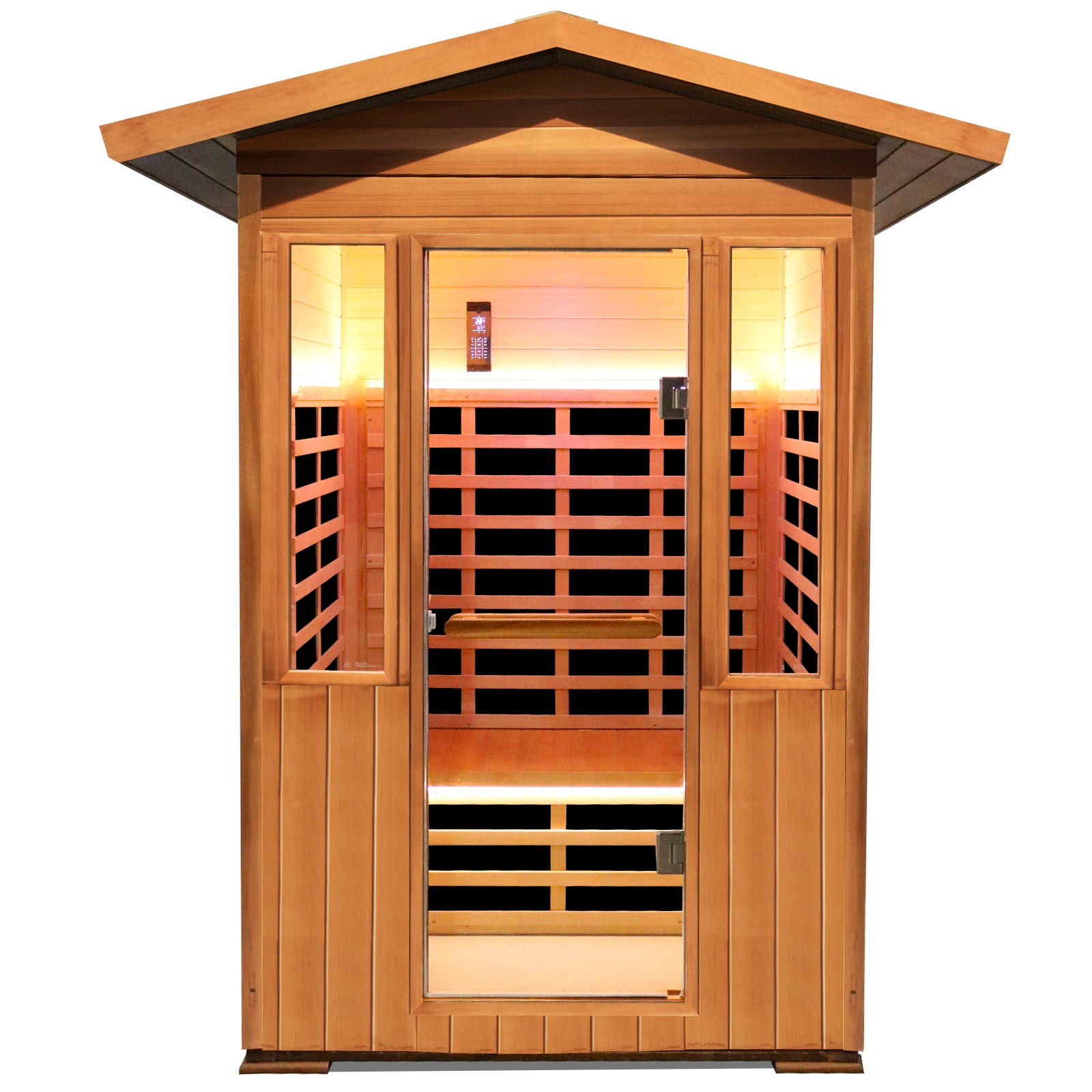 Outdoor DoubleCedar Far Infrared Sauna Room - Natural