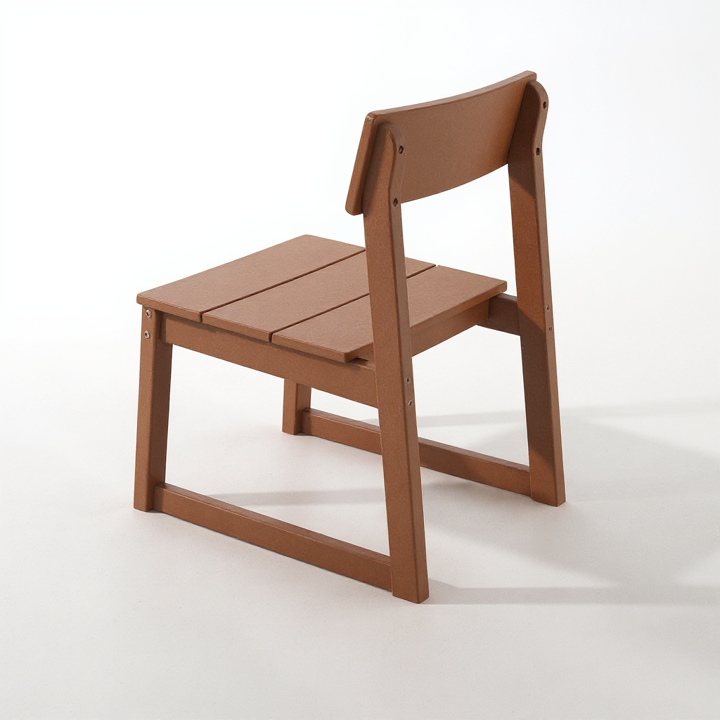 7-Piece HDPE Outdoor Dining Set for 6 – Weather-Resistant Patio Table with Umbrella Hole and 6 Armrest Chairs (Brown)