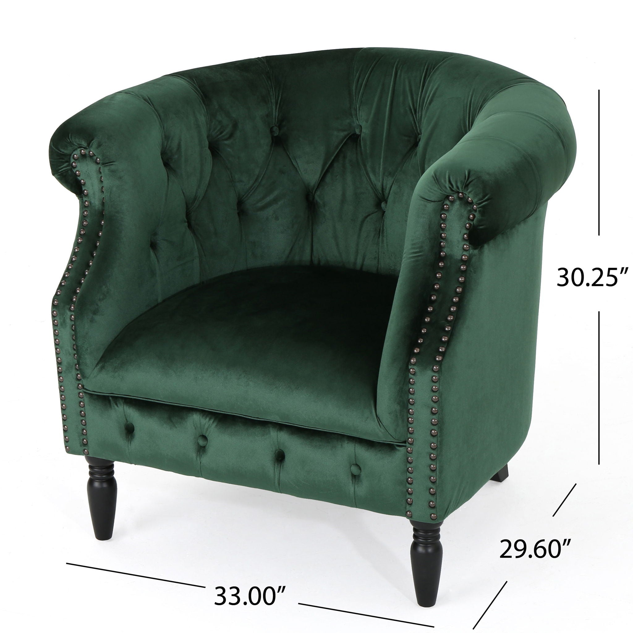 Celestialis - Upholstered Club Chair With Tub Design And Rolled Recessed Armrests