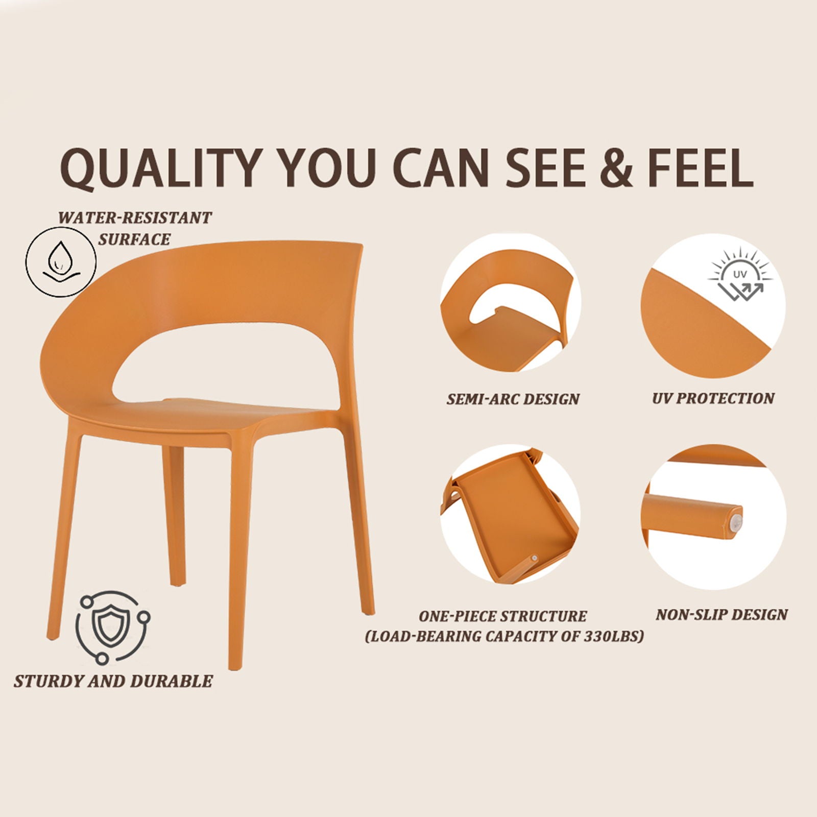 Designed Single Chair, UV Resistant, Waterproof And Wear Resistant