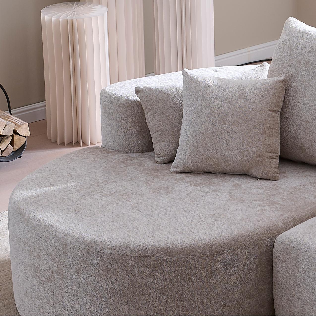 2 Piece Fabric Cloud Curved Sectional Sofa With Chaise For Living Room - Best Buy Furniture