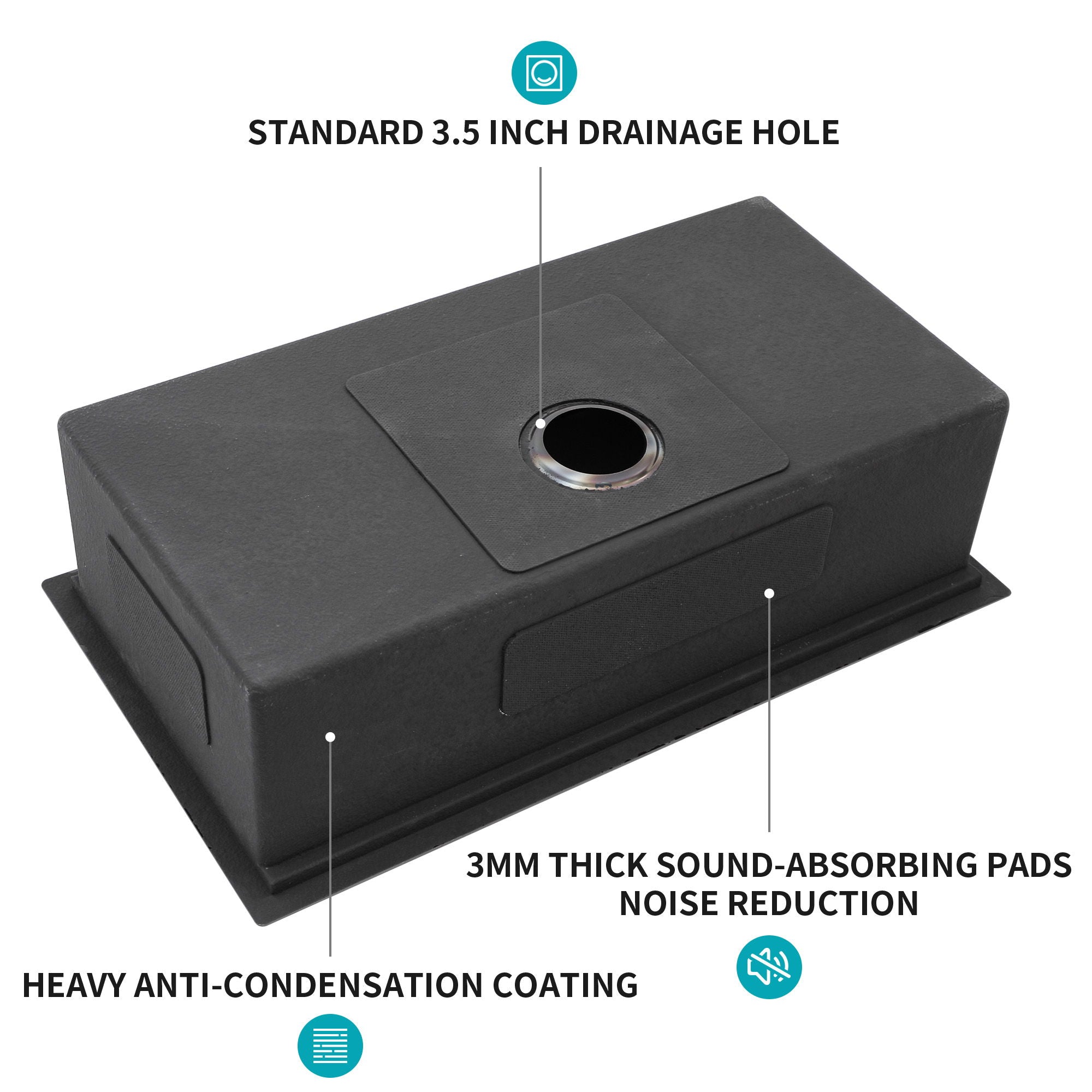 Workstation Kitchen Sink,Single Bowl Undermount