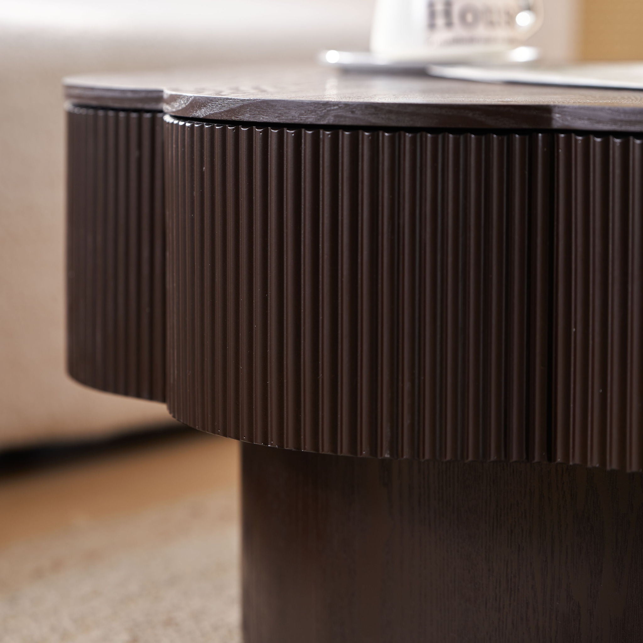 Modern Plum Blossom Shaped Coffee Table With Storage