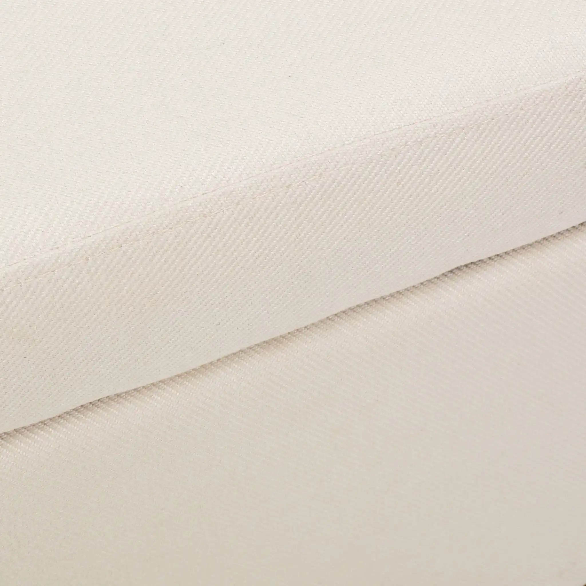 Upholstered Storage Ottoman With Nailhead Trim - Beige