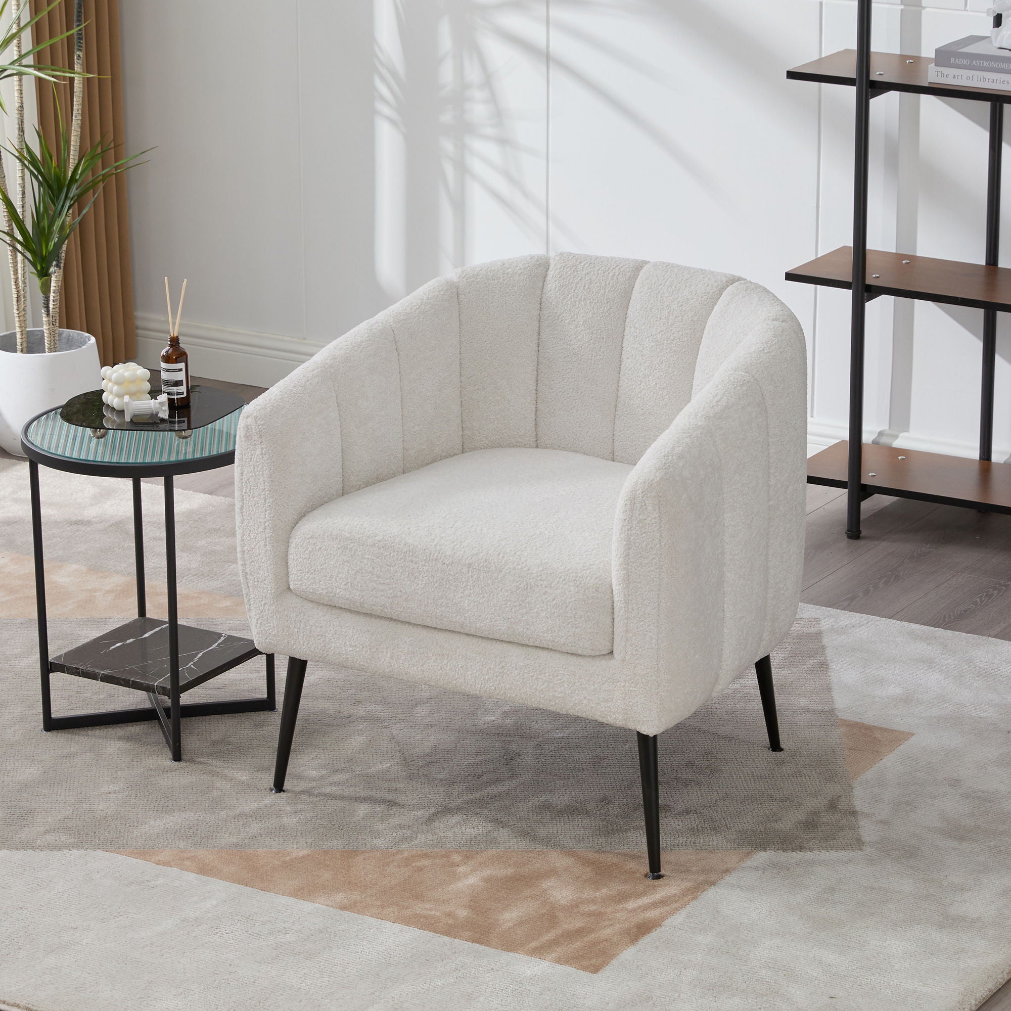 Vanity Barrel Accent Lounge Chair - Ivory