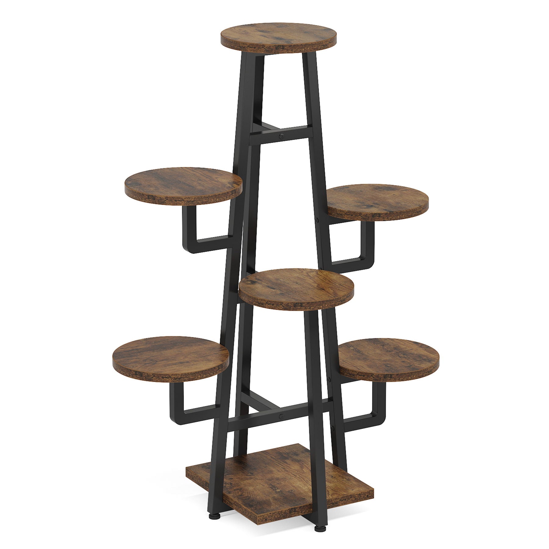 7 Tier Corner Plant Shelf With High Low Design For Living Room