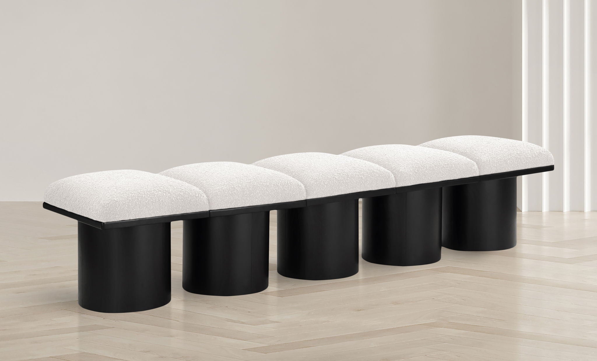 Pavilion - 5 Piece Modular Bench With Black Base