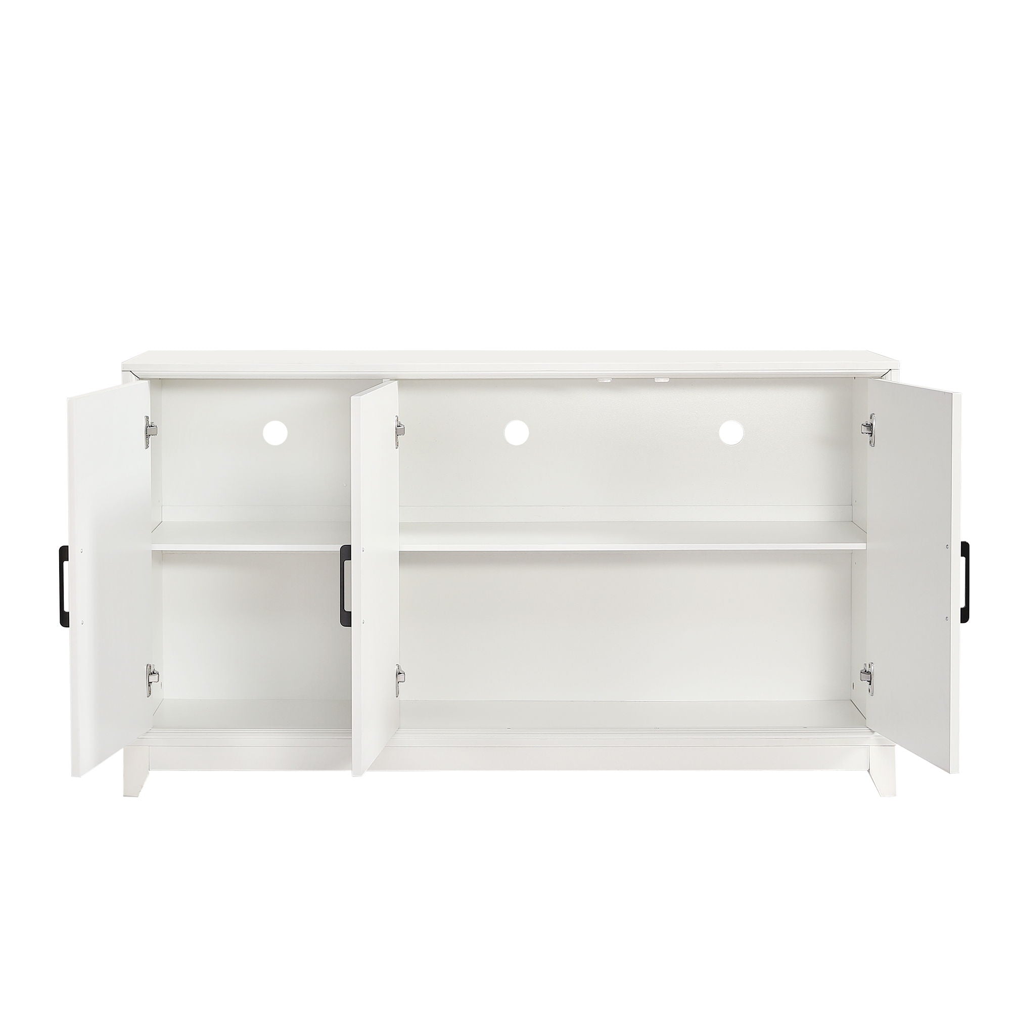 TV Stand For TVs Up To 65", Modern Entertainment Center Media Console Cabinet With 2 Spacious Storage Space