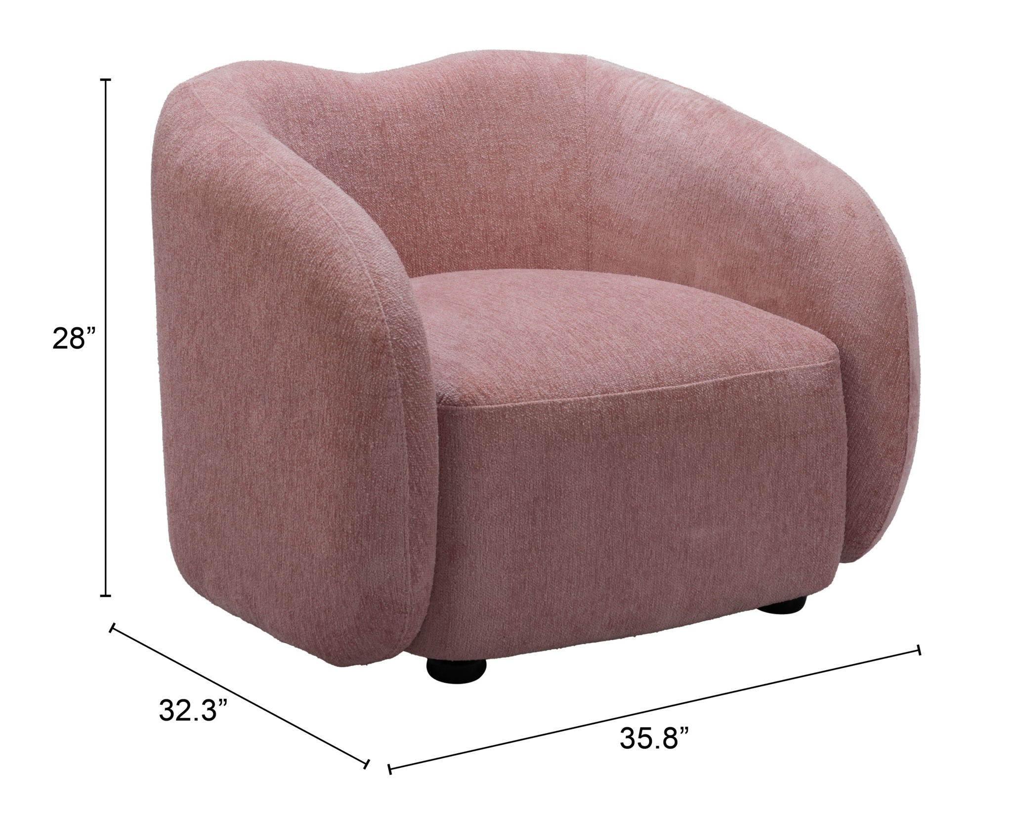 Tallin - Accent Chair - Mauve Pink