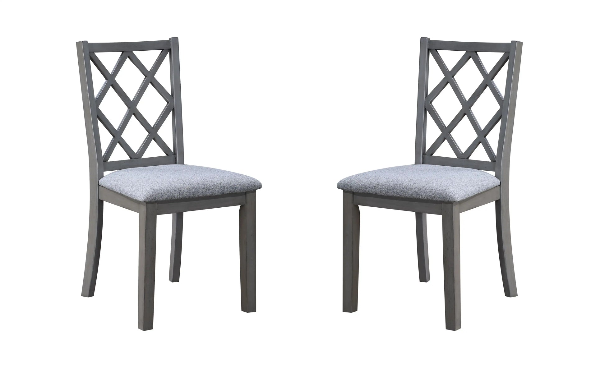 Carlisle - Cross Back Side Dining Chair (Set of 2) - Gray - Best Buy Furniture