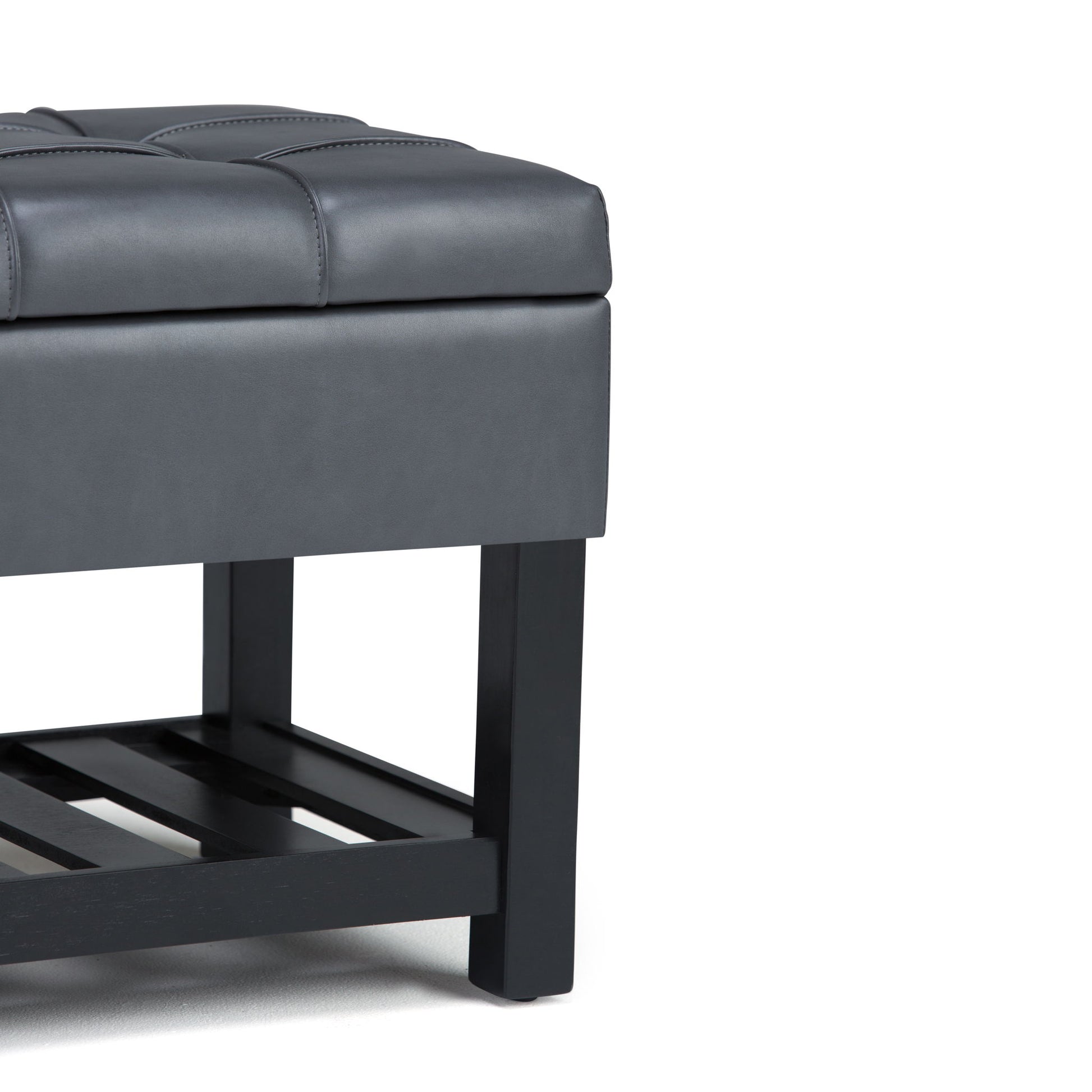 Saxon - Upholstered Transitional Storage Ottoman Bench - Best Buy Furniture