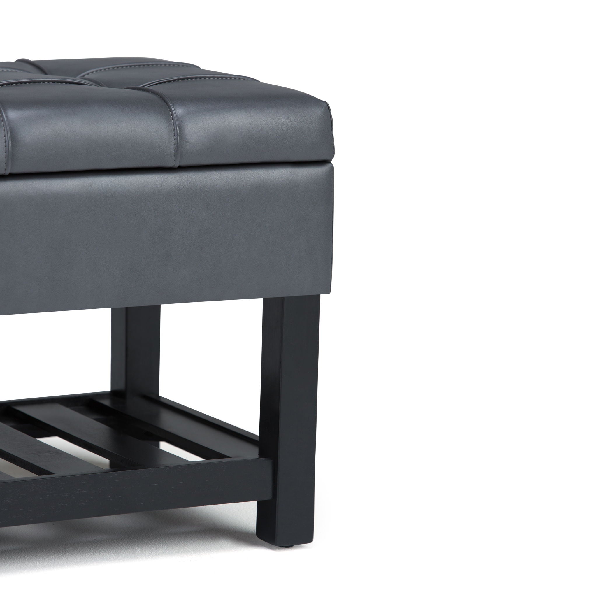 Saxon - Upholstered Transitional Storage Ottoman Bench - Best Buy Furniture