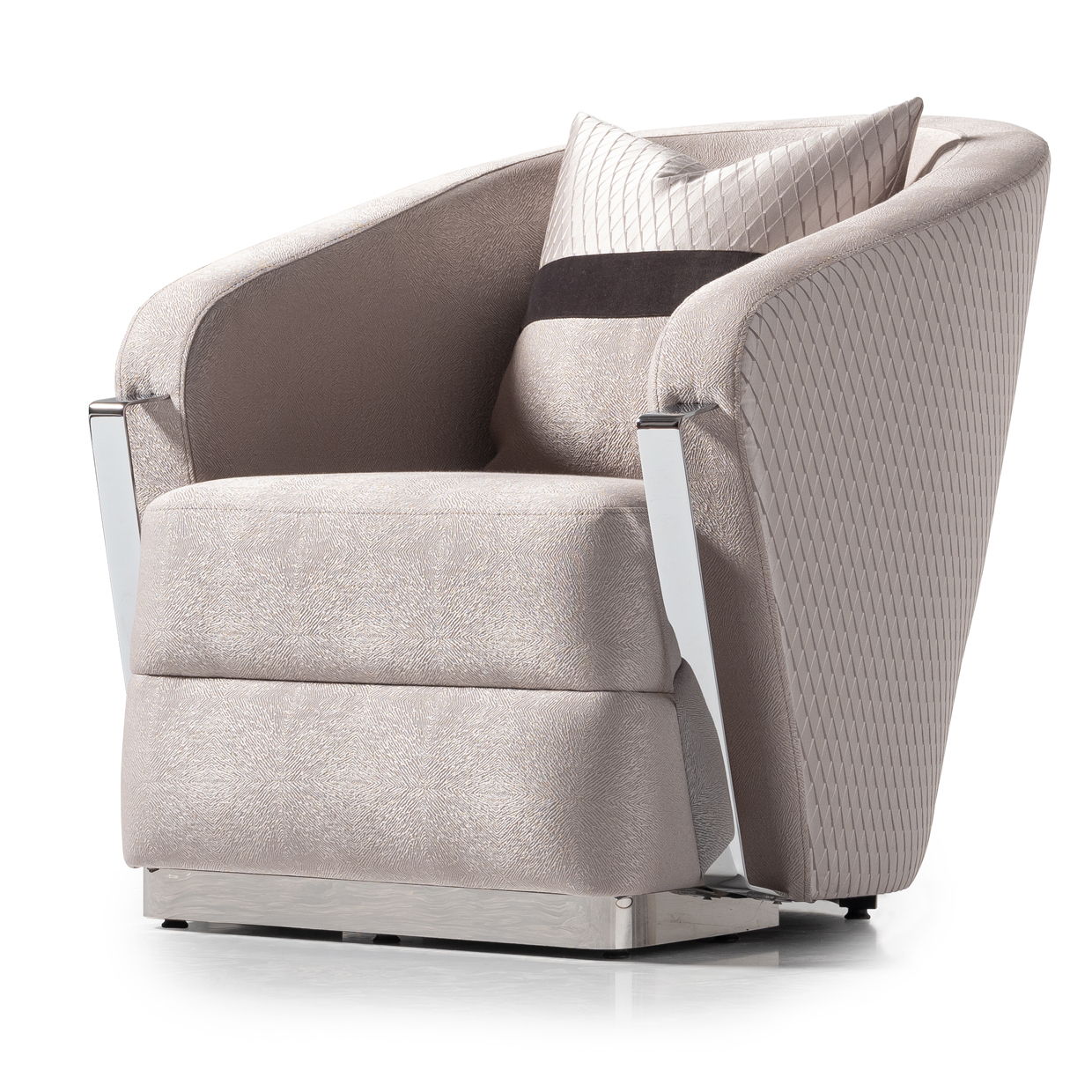 Carmela - Accent Chair - Zinc/Silver