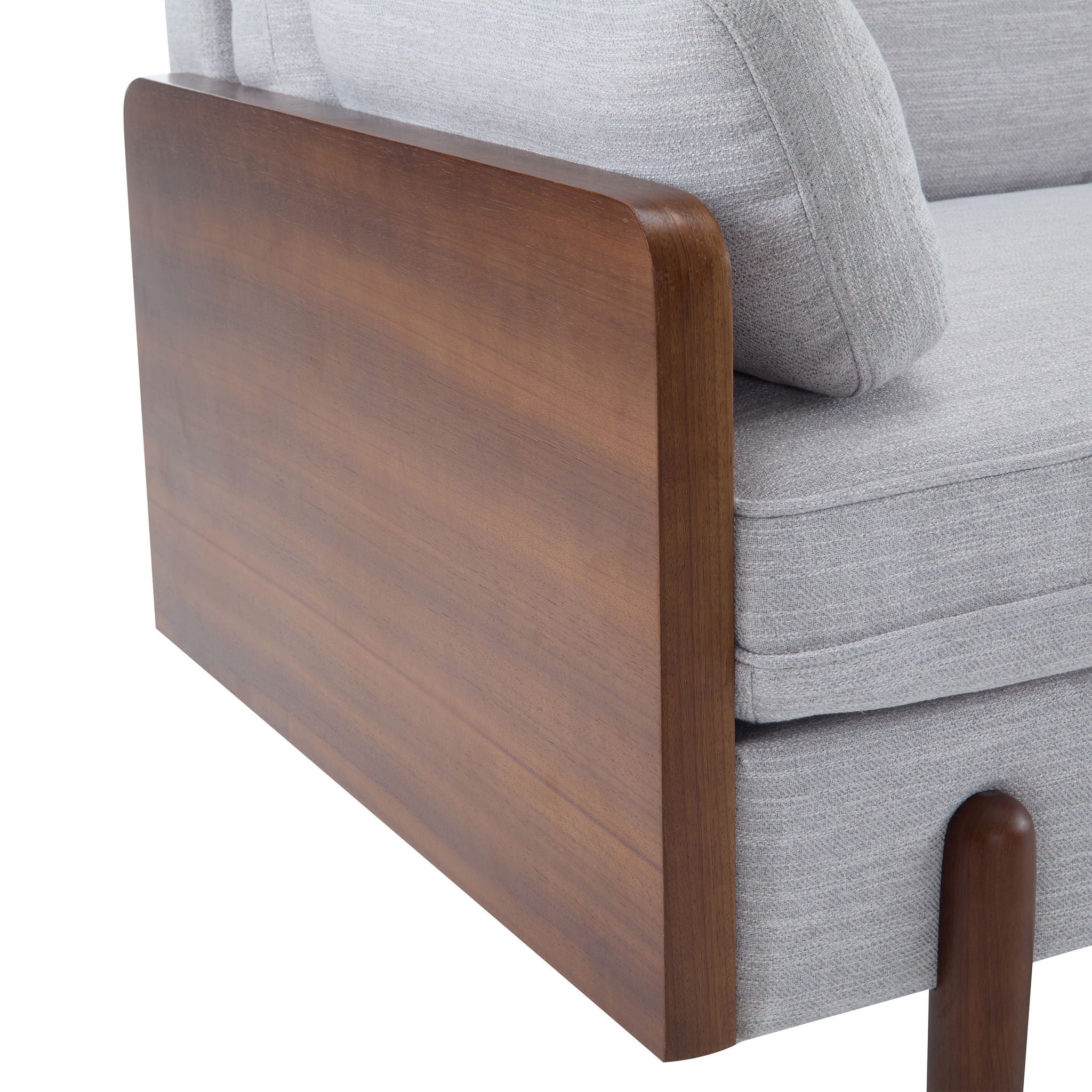 Mid Century Moderne Sofa With Wood Sides