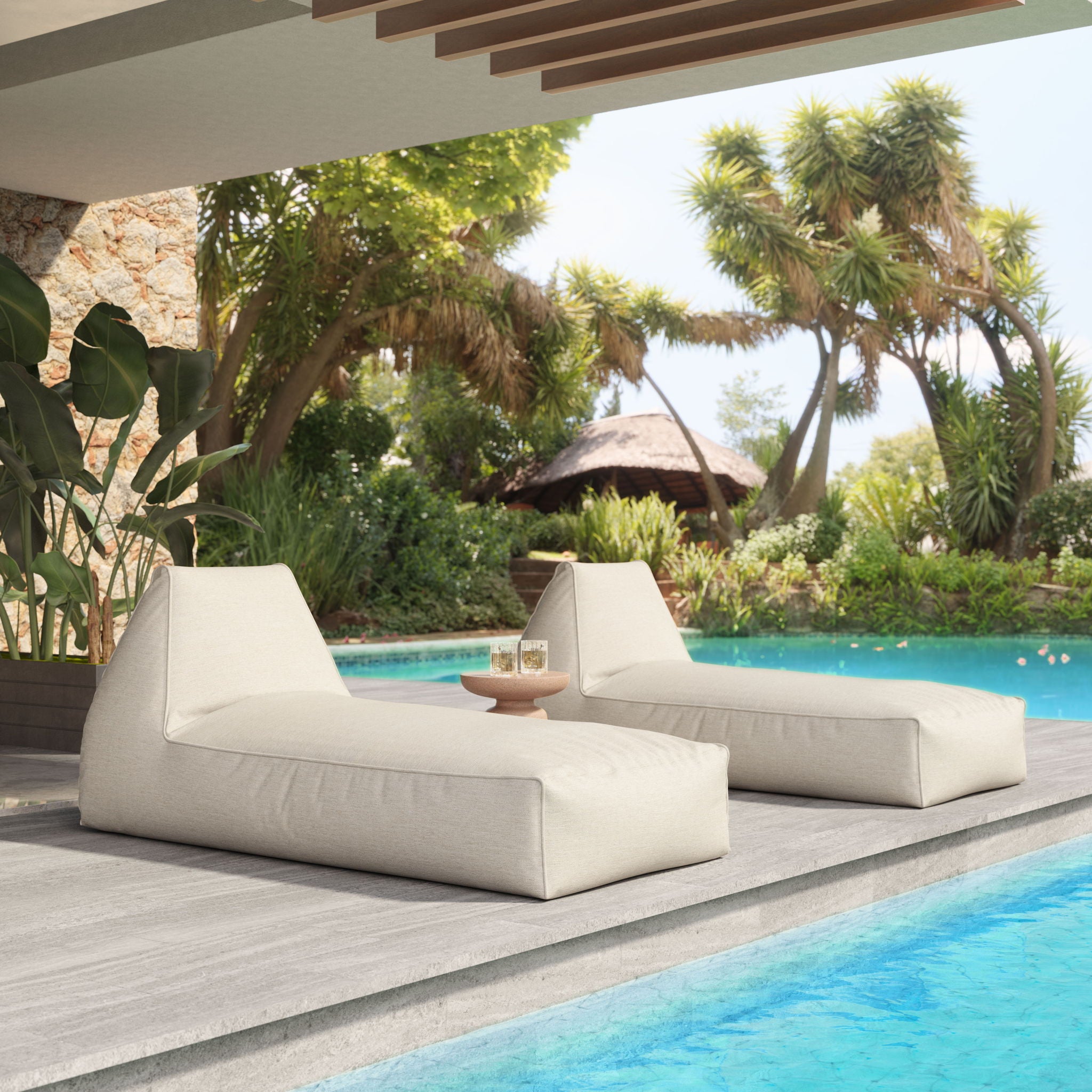 Kalm - Outdoor Lounge Chair - Beige