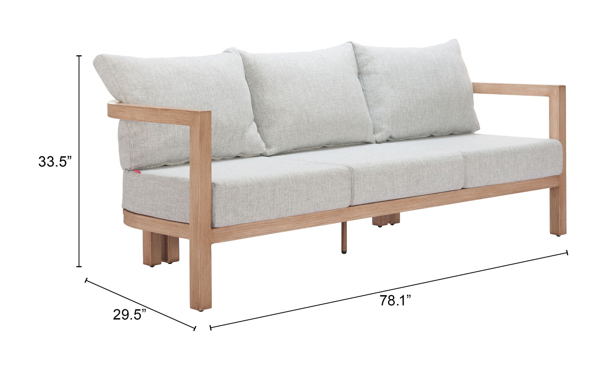 Leto - Outdoor Sofa - Gray