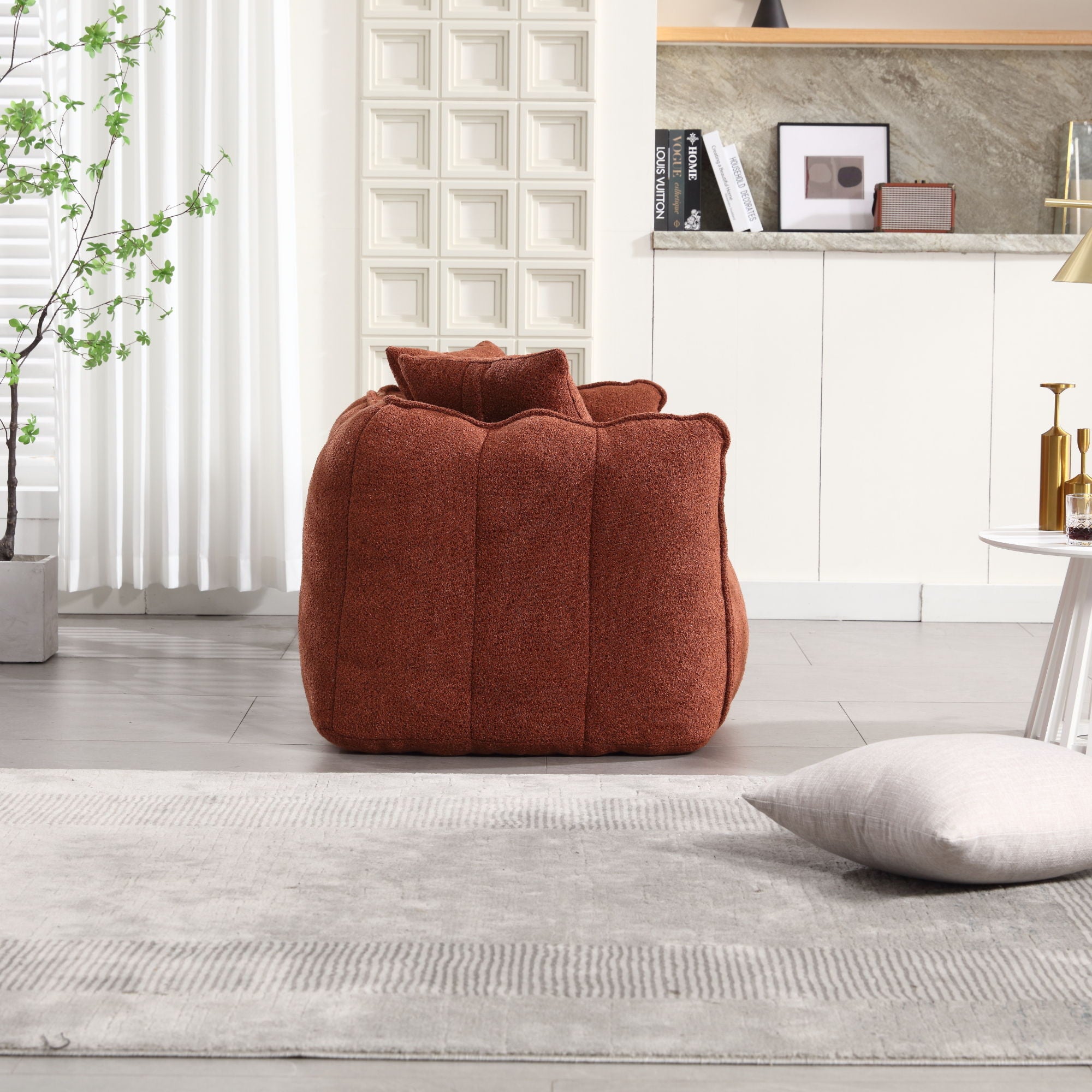 Cozy Beanbag Chair With High Resilience Foam Core For 2