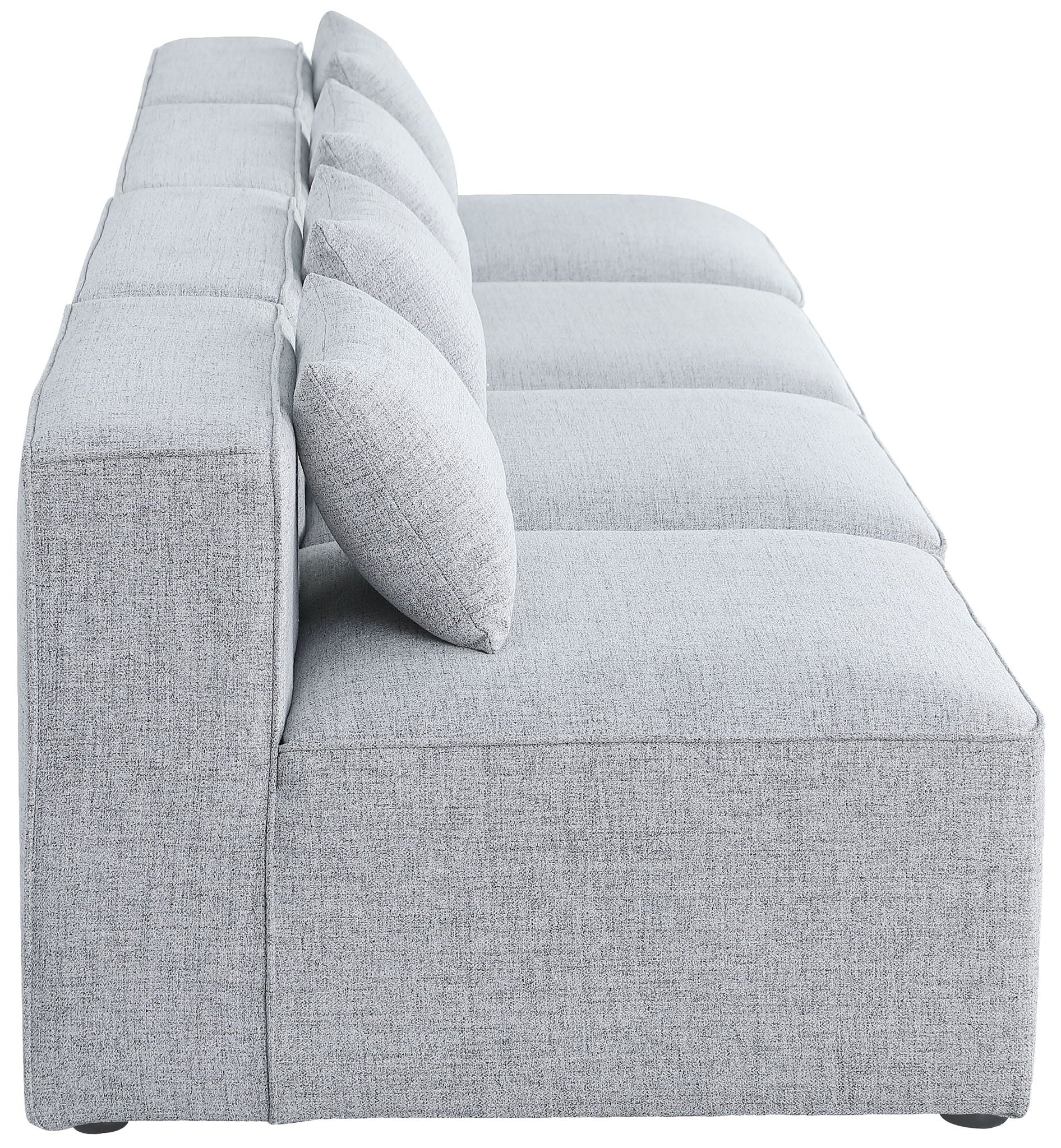 Cube - Linen Modular 4 Seat Armless Sofa