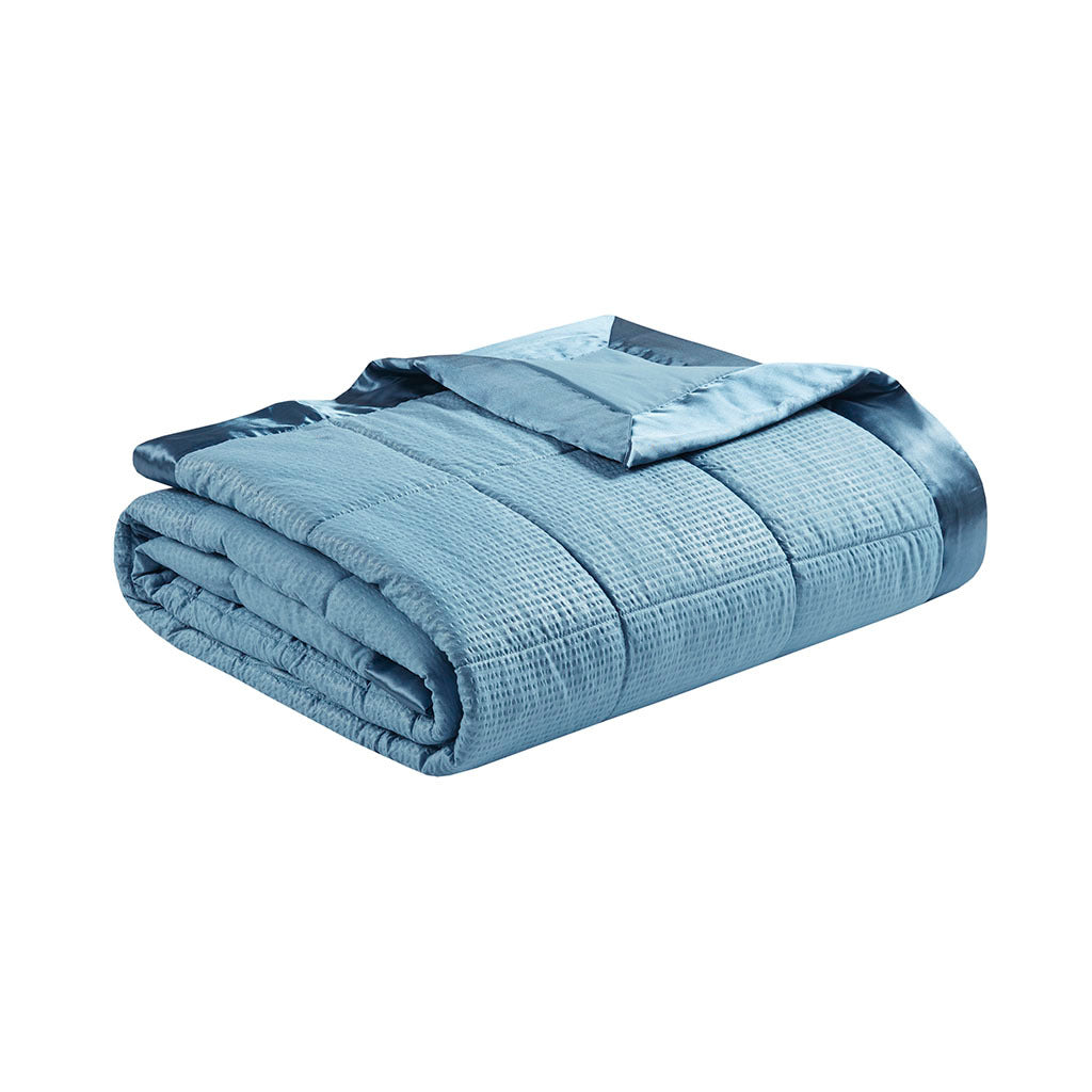 Oversized Down Alternative Blanket with Satin Trim