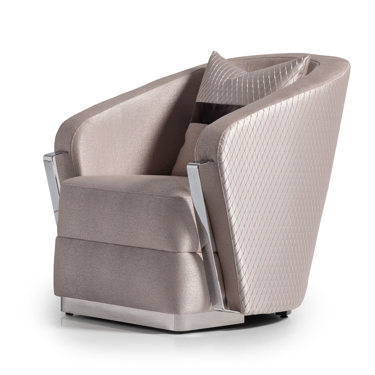 Carmela - Accent Chair - Zinc/Silver