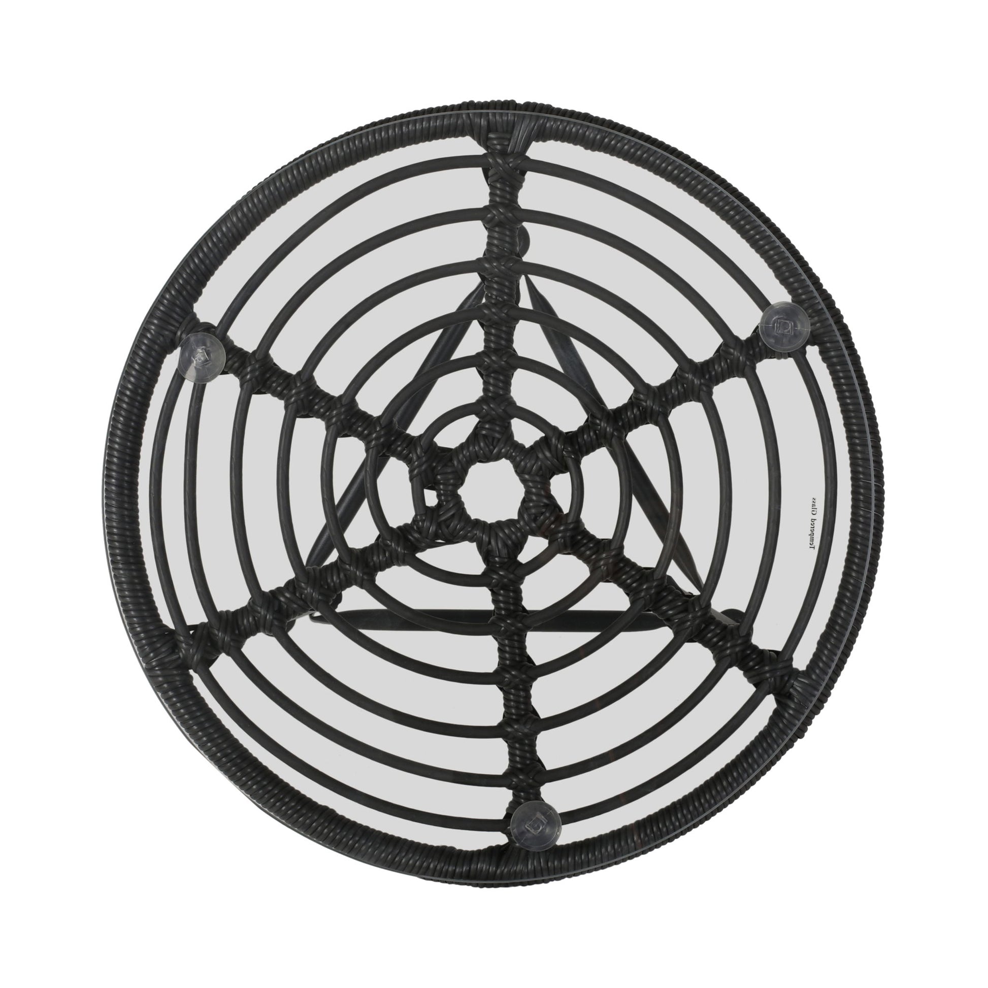 Petrichor - Outdoor Side Table With Tempered Glass And Steel Frame - Best Buy Furniture