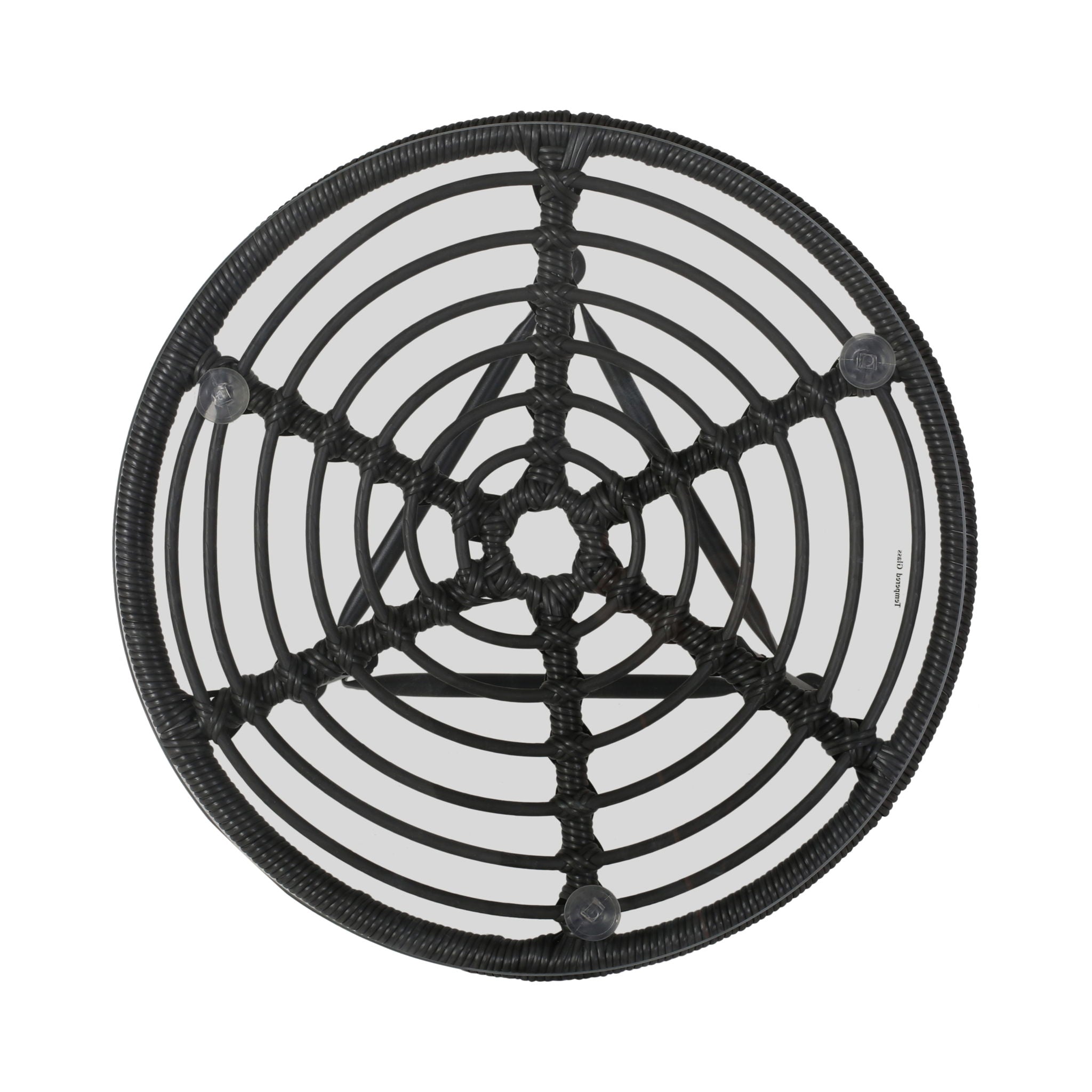 Petrichor - Outdoor Side Table With Tempered Glass And Steel Frame - Best Buy Furniture