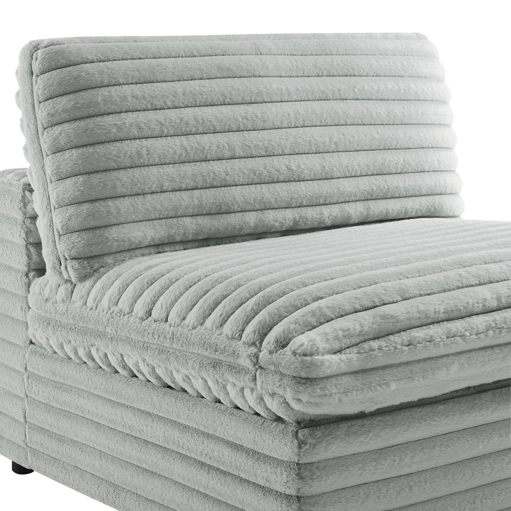 Jenny - rmless Slipper Chair - Gray