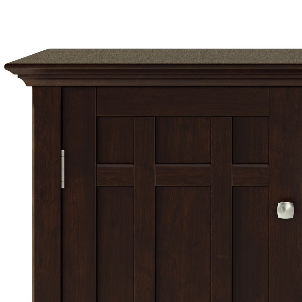 Bedford - Sideboard Buffet And Wine Rack - Dark Chestnut Brown - Best Buy Furniture