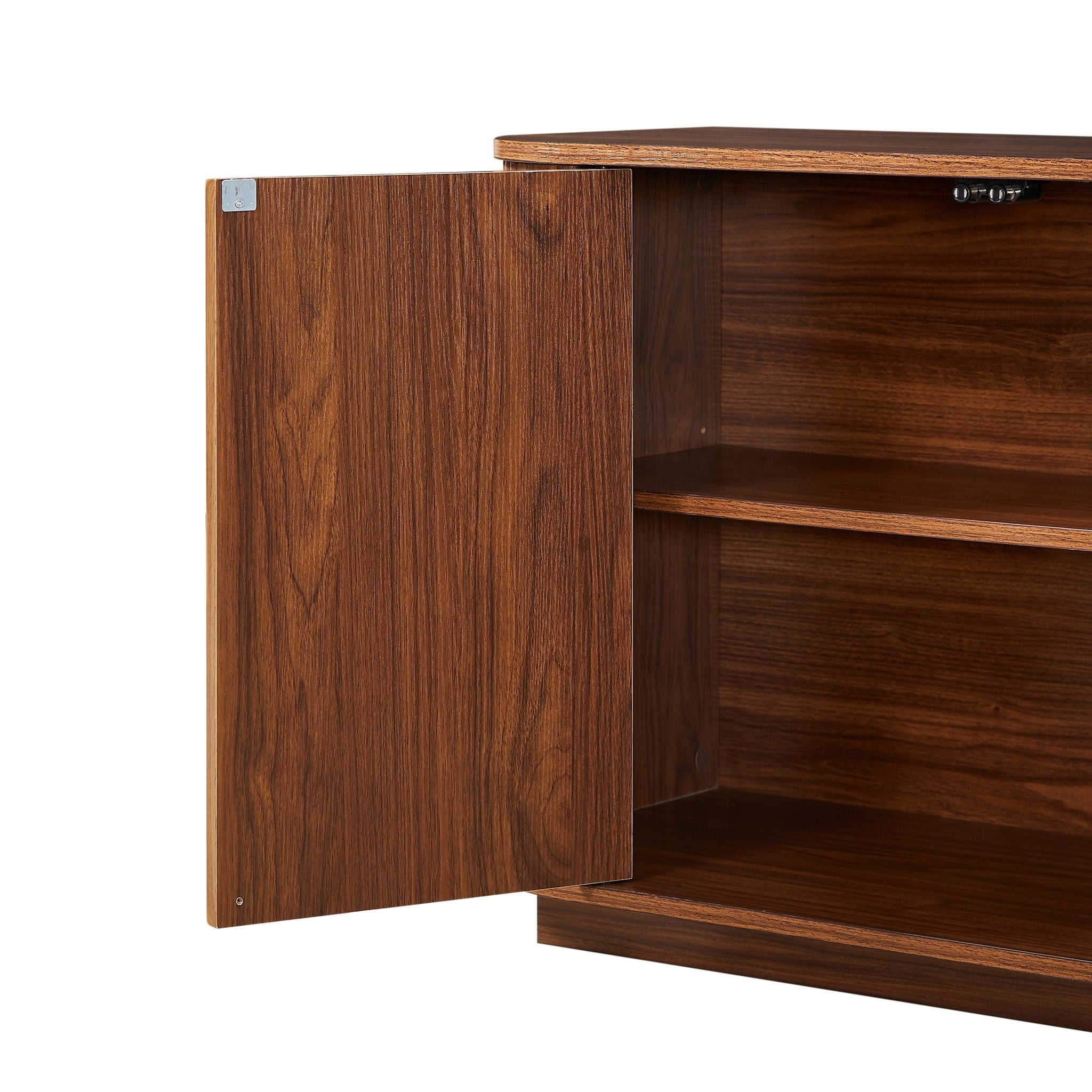 Contemporary Sideboard Storage Cabinet TV Stand With Wave Pattern