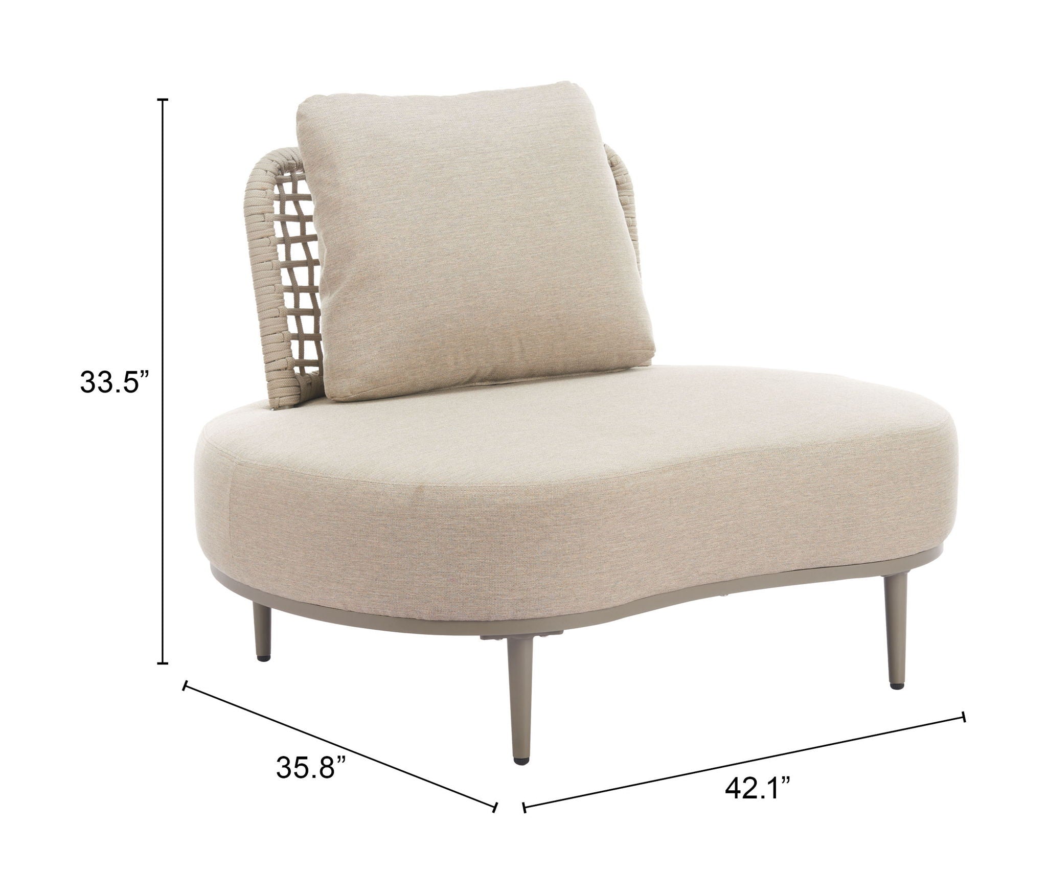 Ruhe - Outdoor Accent Chair - Beige