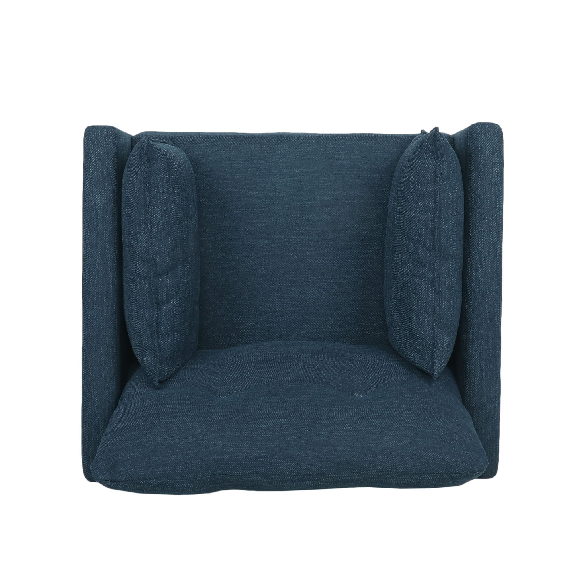 Enchantica - Upholstered Fabric Club Chair With Button Tufted And 2 Accent Pillows