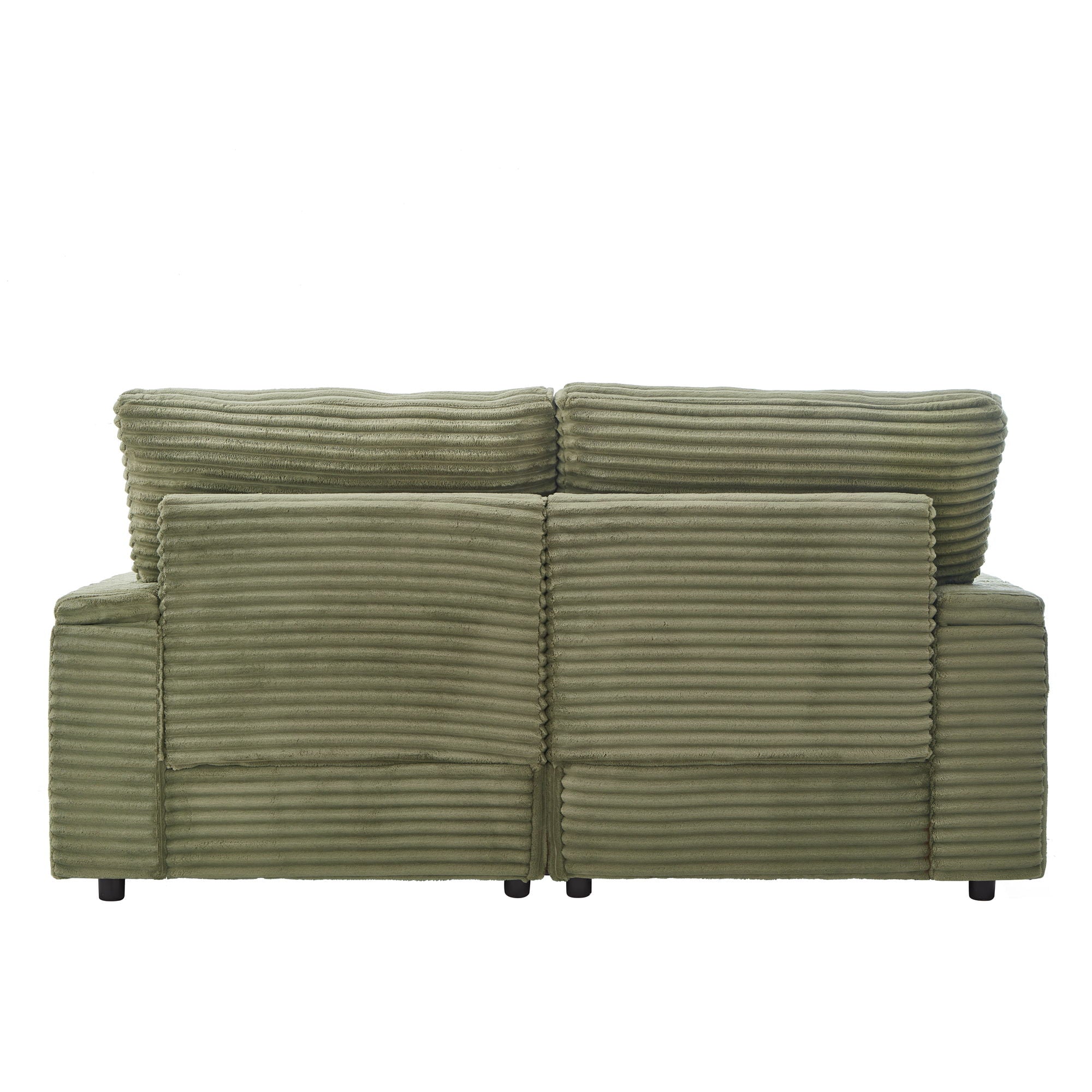 Convertible Loveseat Sofa With Storage, USB Ports, Cup Holders