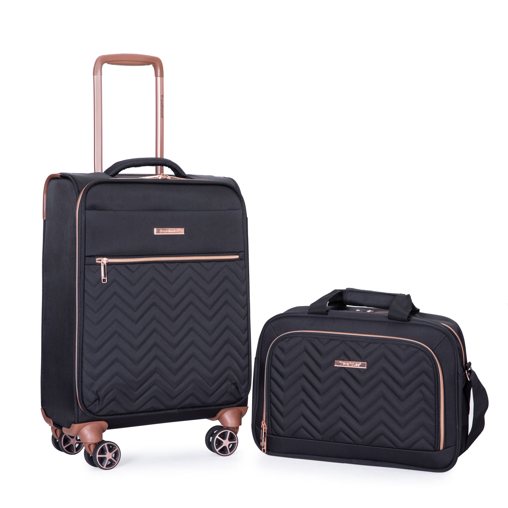 4 Piece Set, Softshell Suitcase Spinner Wheels Terylene Luggage Sets